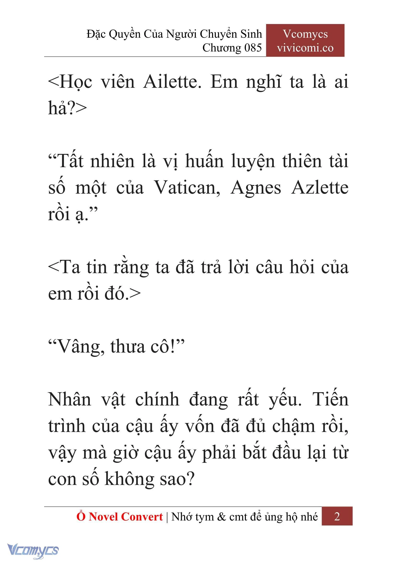[Novel] Đặc Quyền Của Người Chuyển Sinh Chapter  85 - 4