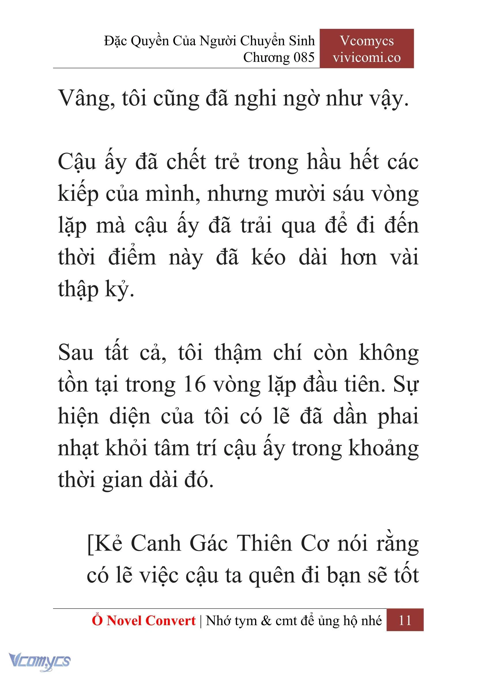 [Novel] Đặc Quyền Của Người Chuyển Sinh Chapter  85 - 13