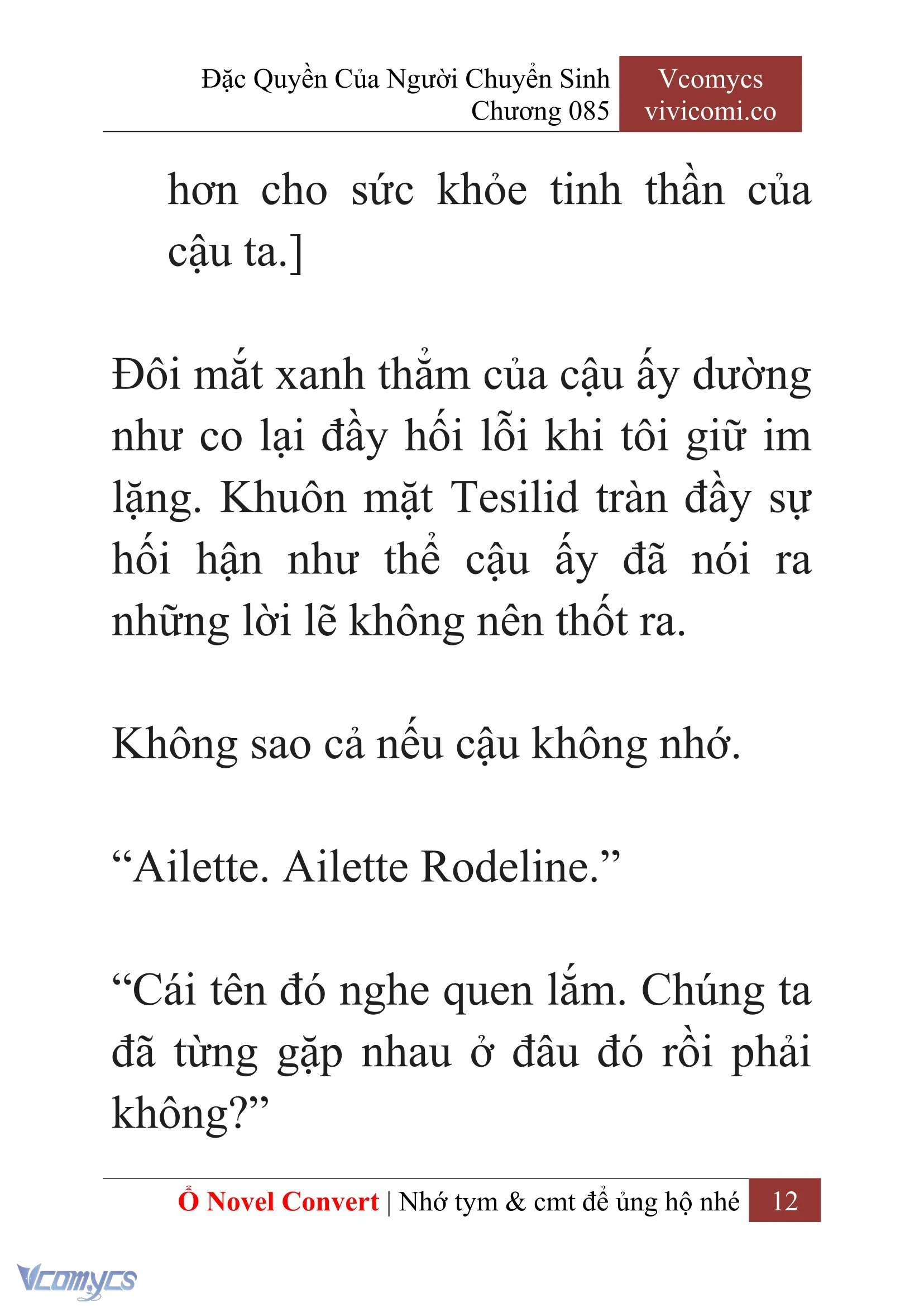 [Novel] Đặc Quyền Của Người Chuyển Sinh Chapter  85 - 14