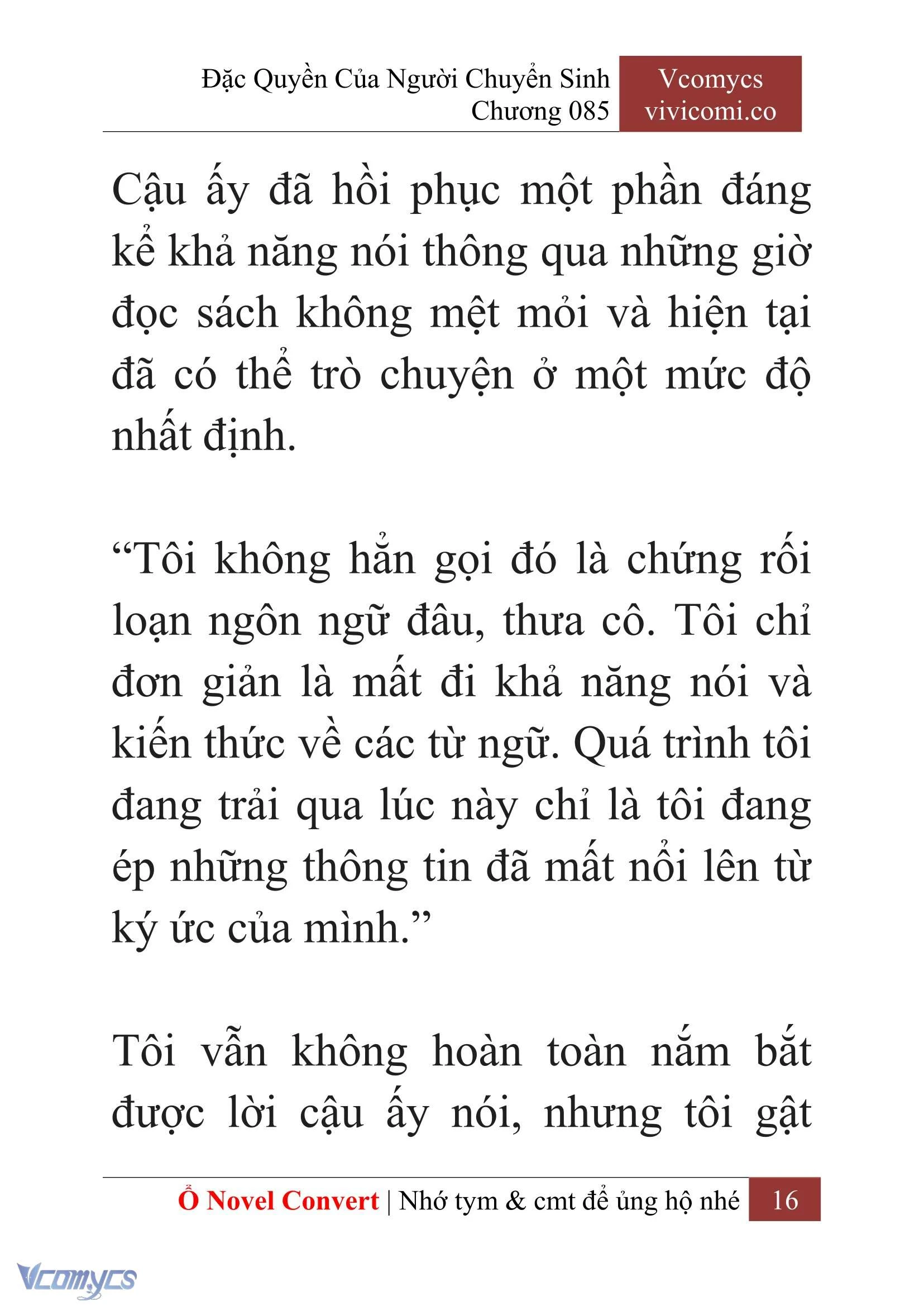[Novel] Đặc Quyền Của Người Chuyển Sinh Chapter  85 - 18