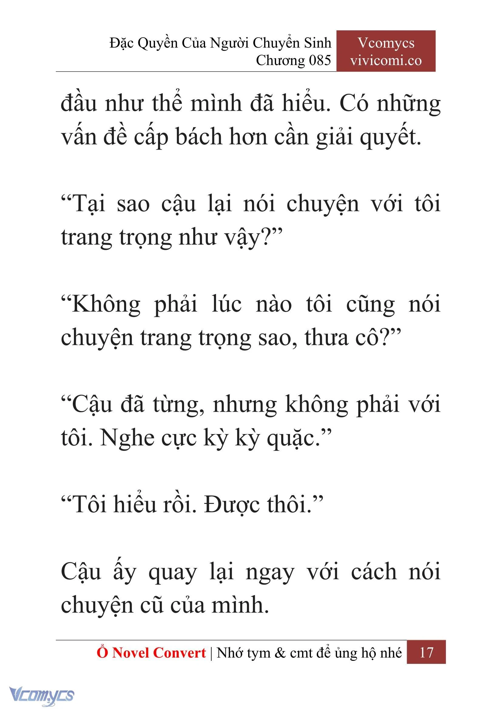 [Novel] Đặc Quyền Của Người Chuyển Sinh Chapter  85 - 19