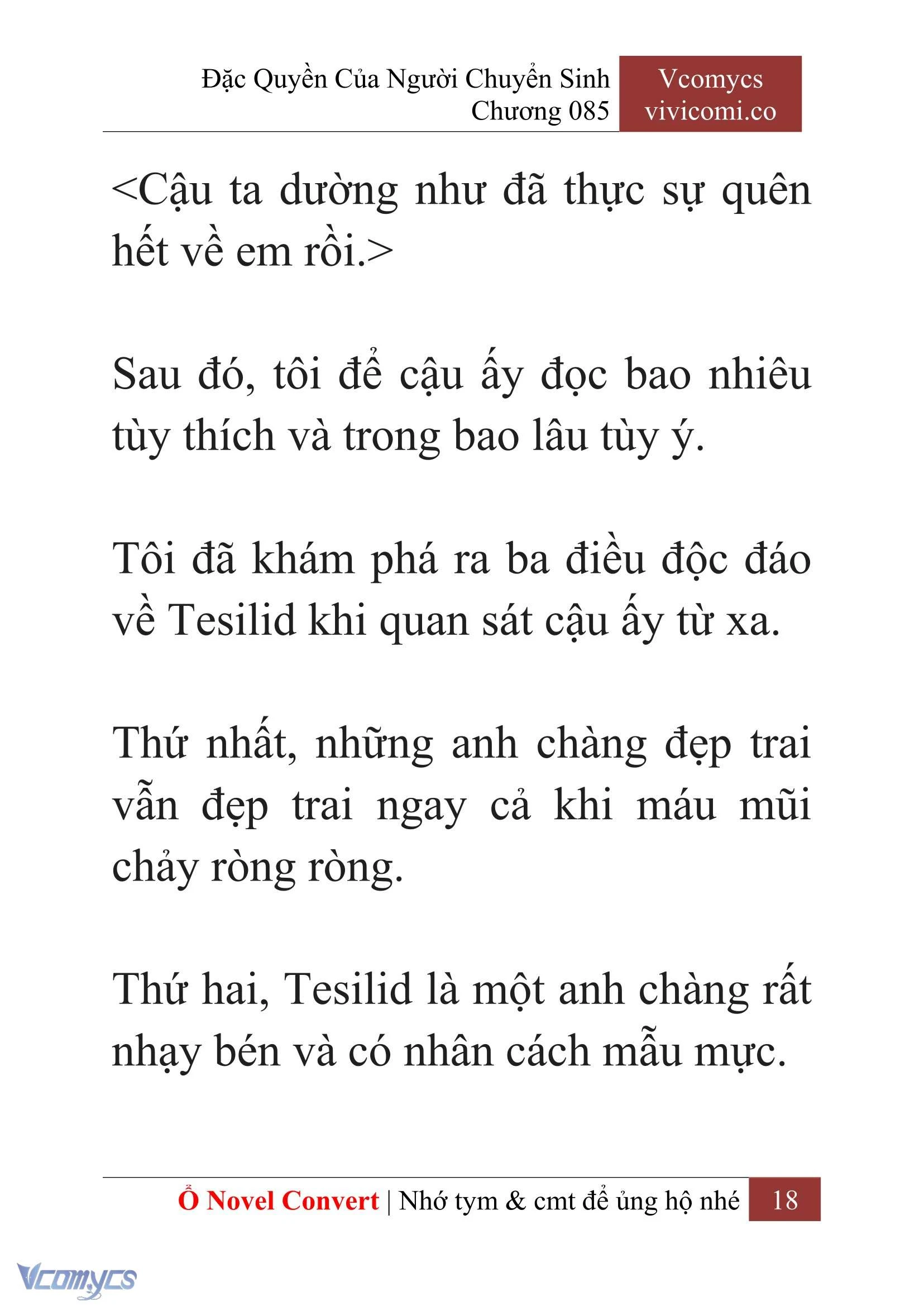 [Novel] Đặc Quyền Của Người Chuyển Sinh Chapter  85 - 20