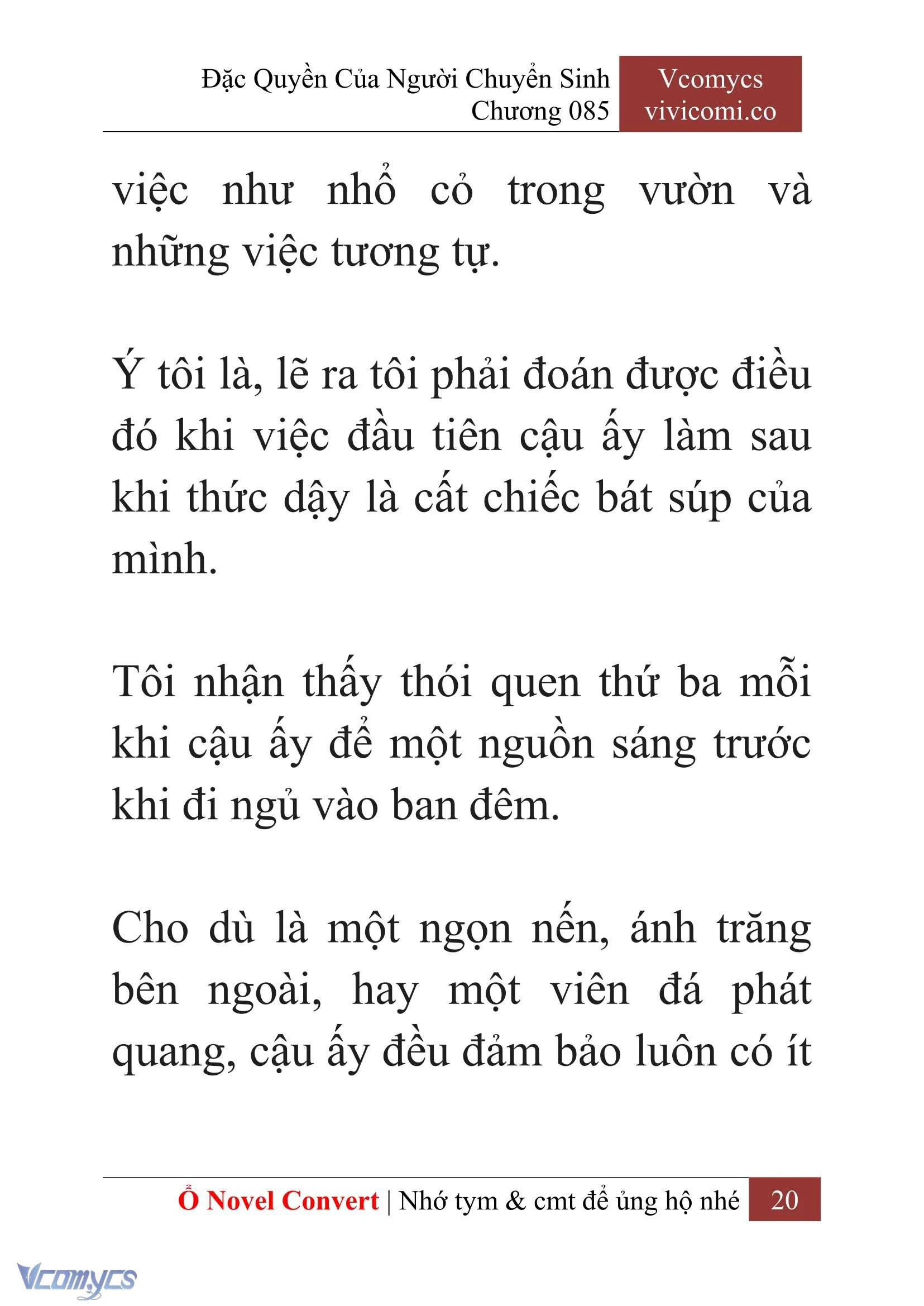 [Novel] Đặc Quyền Của Người Chuyển Sinh Chapter  85 - 22