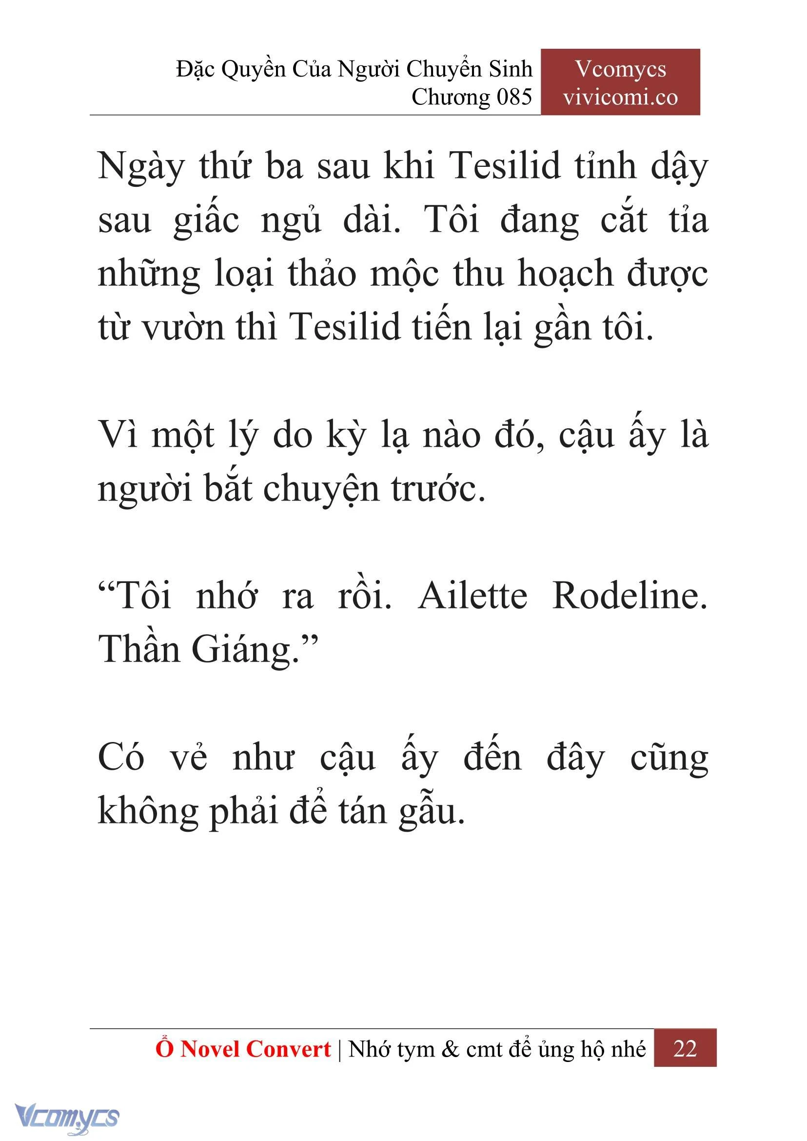 [Novel] Đặc Quyền Của Người Chuyển Sinh Chapter  85 - 24