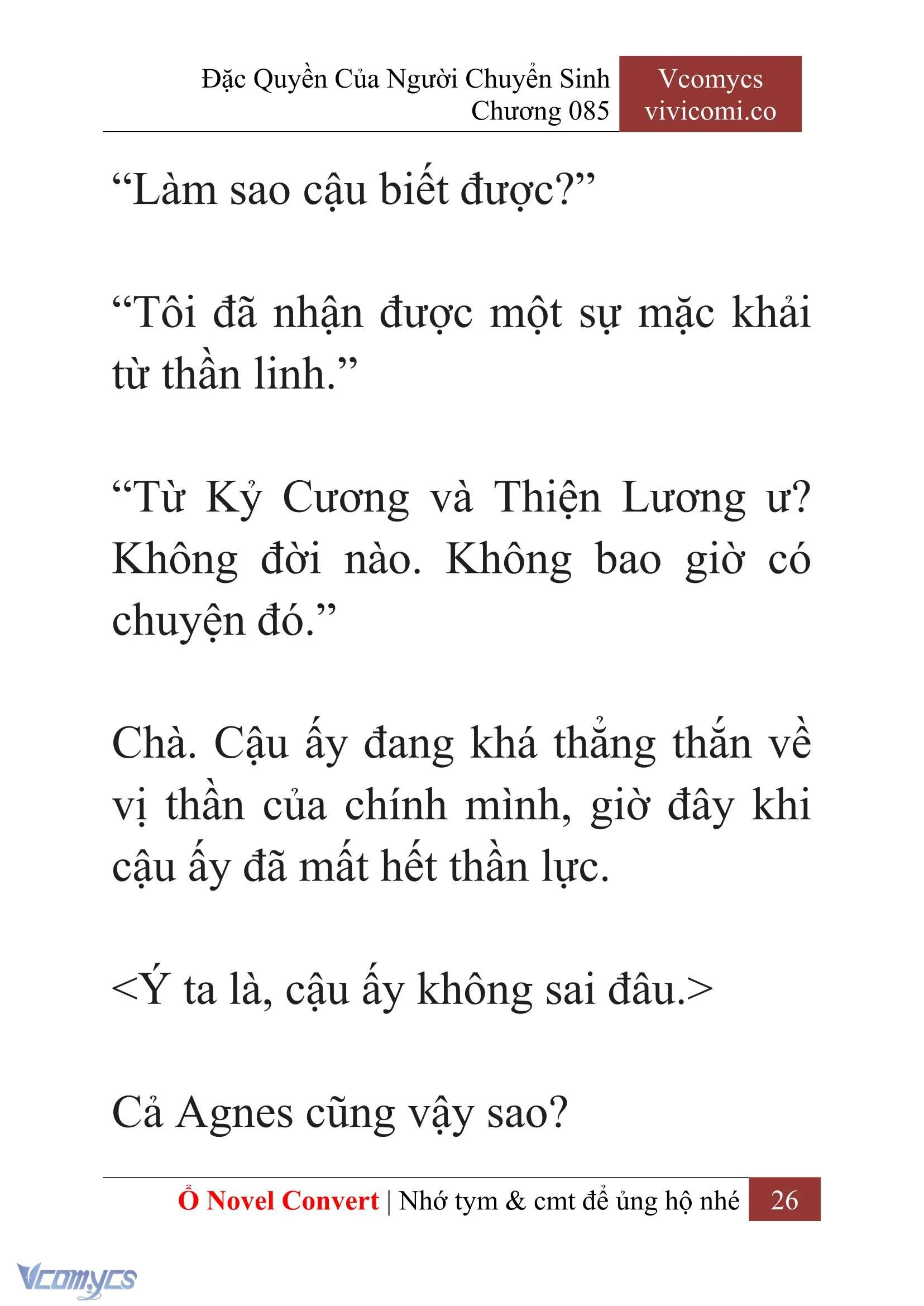 [Novel] Đặc Quyền Của Người Chuyển Sinh Chapter  85 - 28