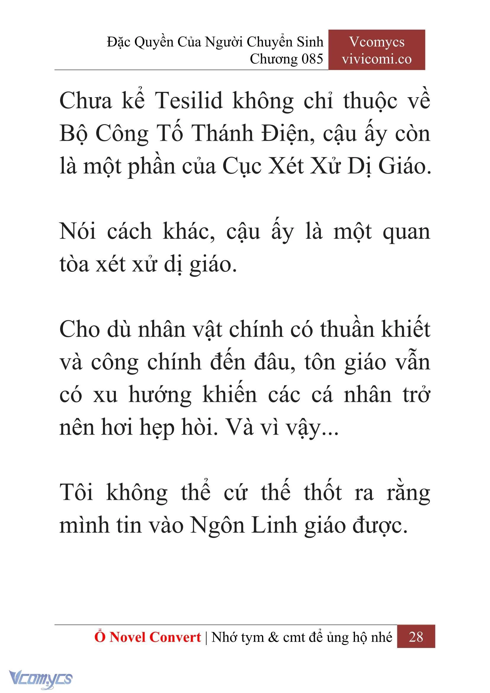 [Novel] Đặc Quyền Của Người Chuyển Sinh Chapter  85 - 30