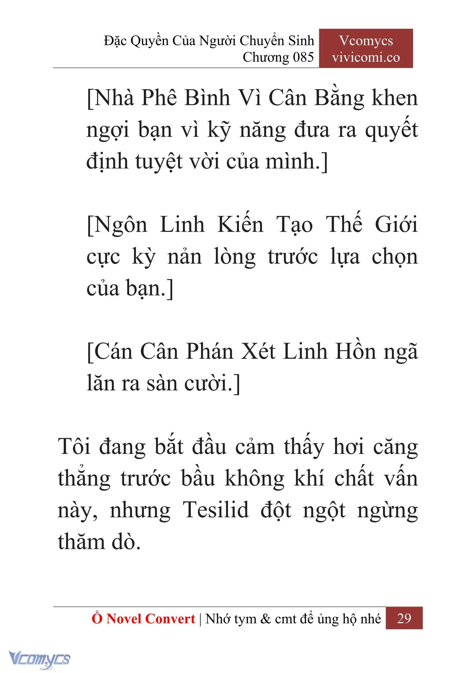 [Novel] Đặc Quyền Của Người Chuyển Sinh Chapter  85 - 31