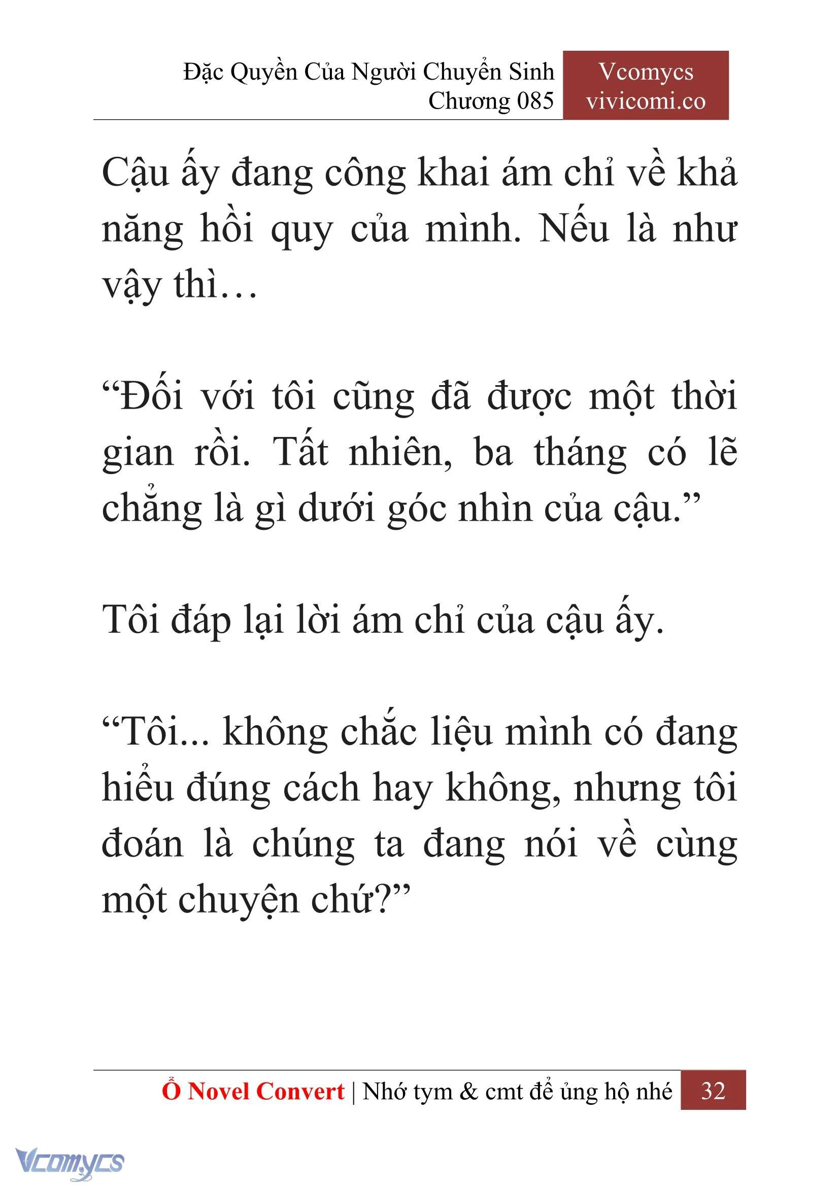 [Novel] Đặc Quyền Của Người Chuyển Sinh Chapter  85 - 34