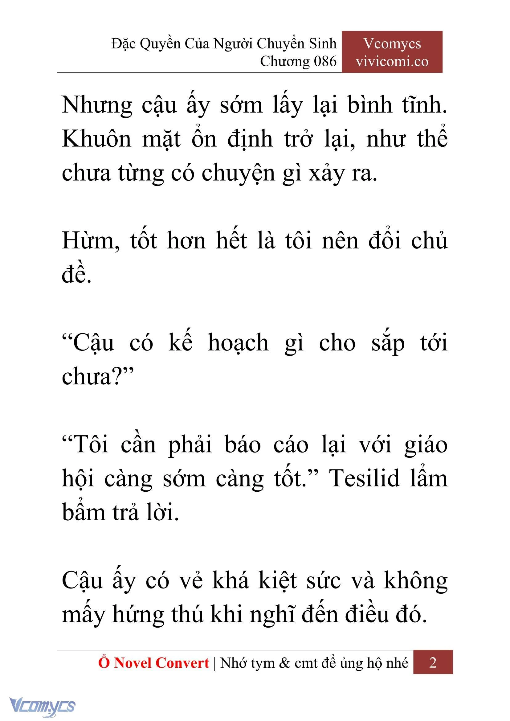 [Novel] Đặc Quyền Của Người Chuyển Sinh Chapter  86 - 4