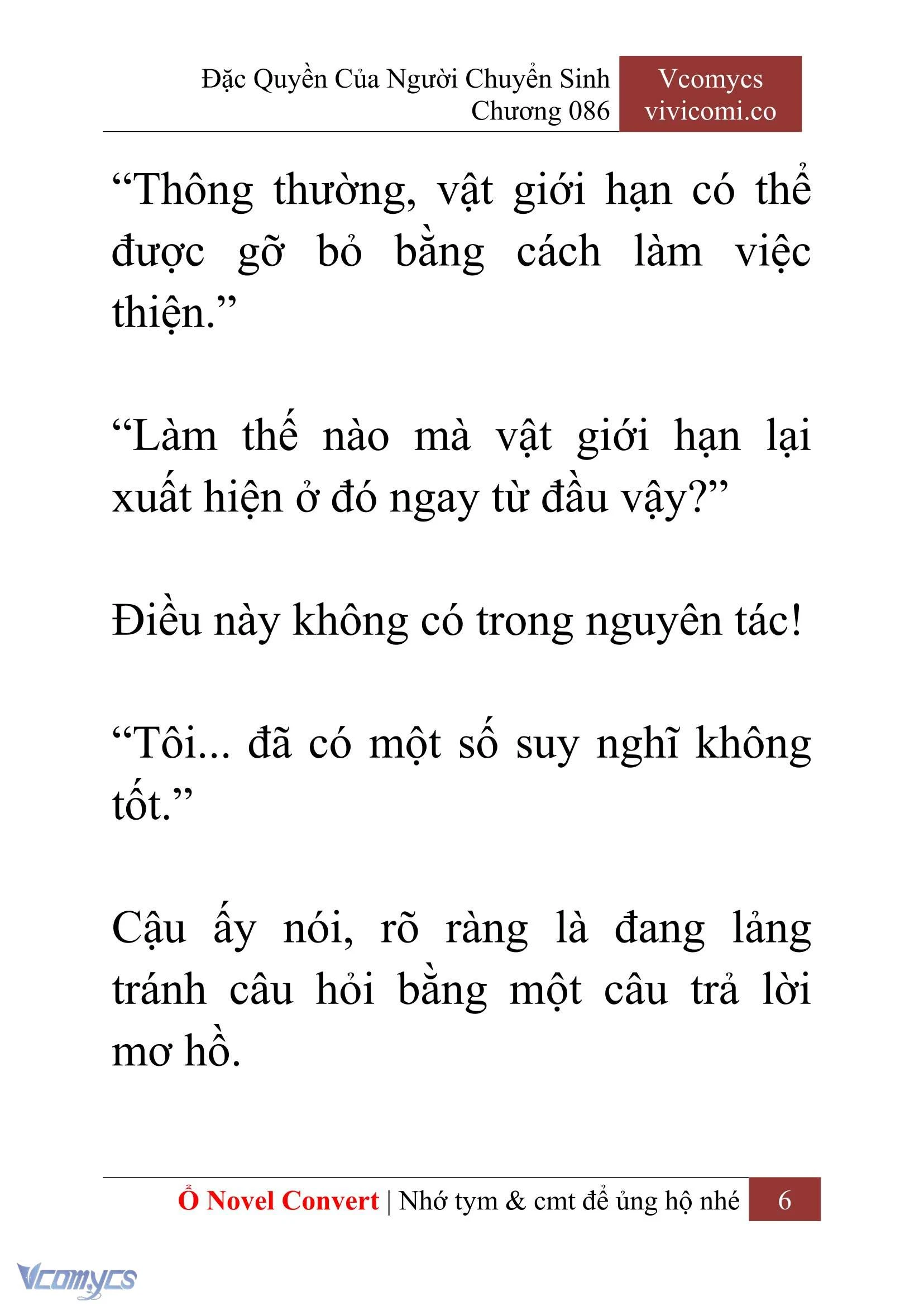 [Novel] Đặc Quyền Của Người Chuyển Sinh Chapter  86 - 8