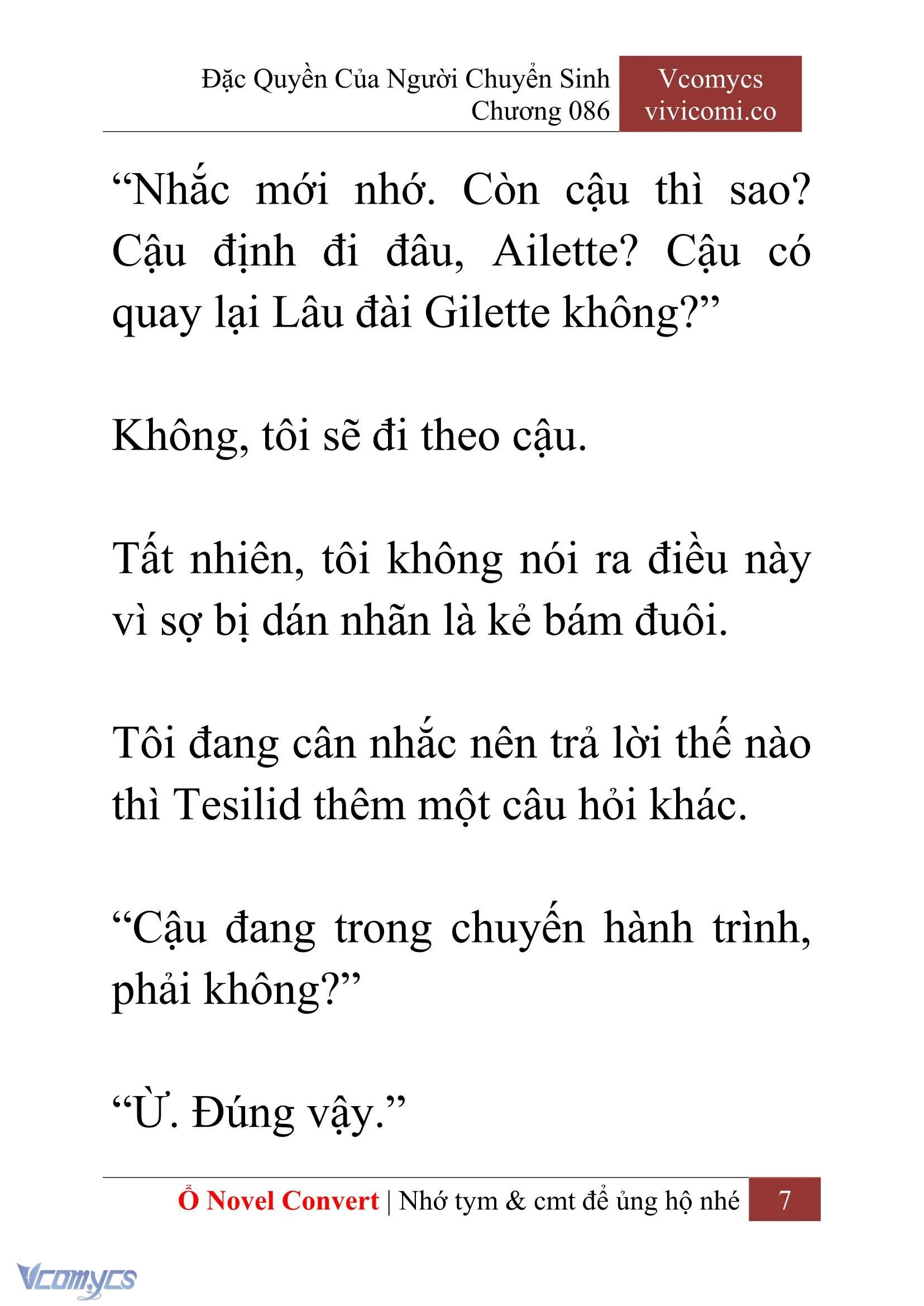 [Novel] Đặc Quyền Của Người Chuyển Sinh Chapter  86 - 9