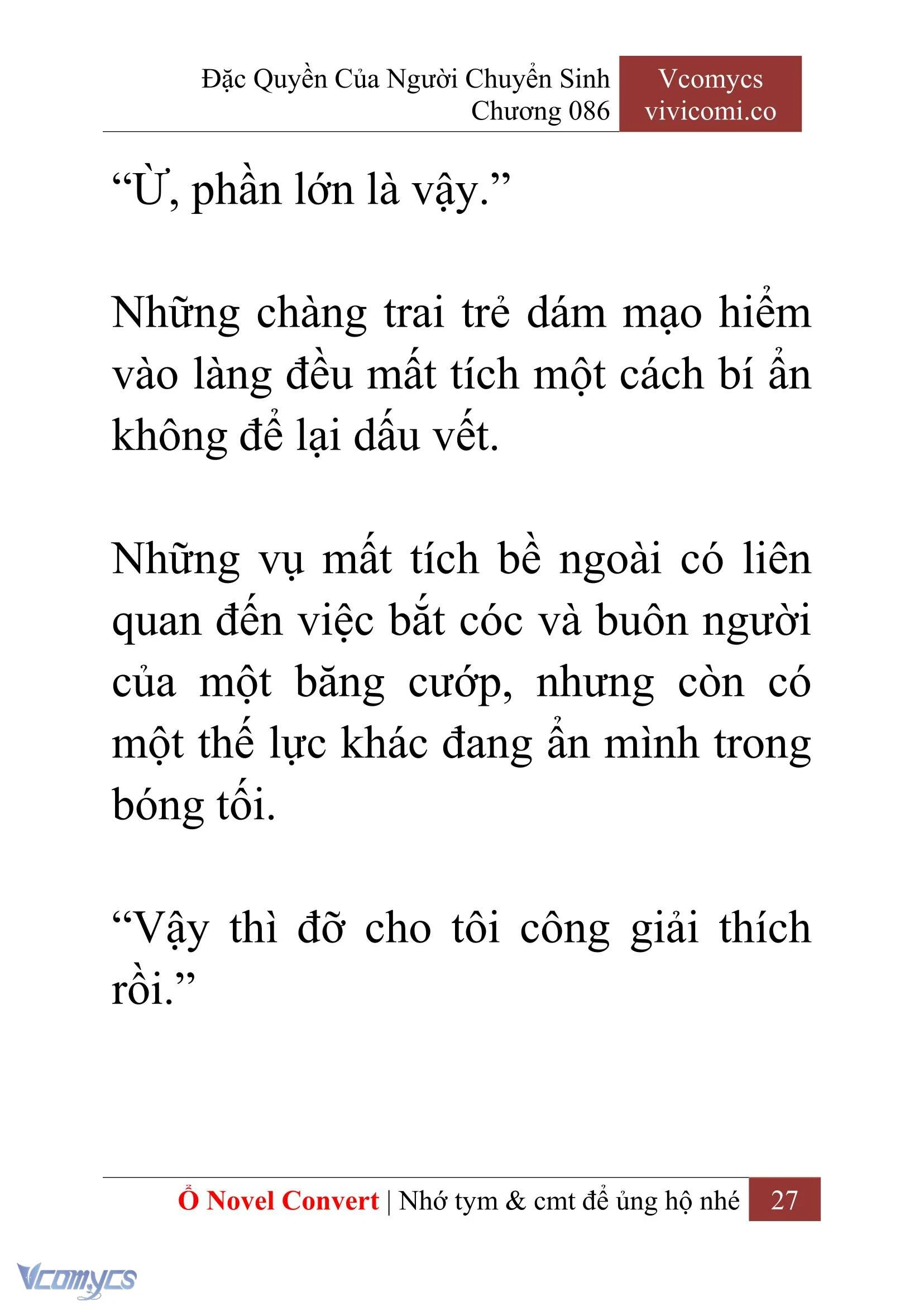 [Novel] Đặc Quyền Của Người Chuyển Sinh Chapter  86 - 29