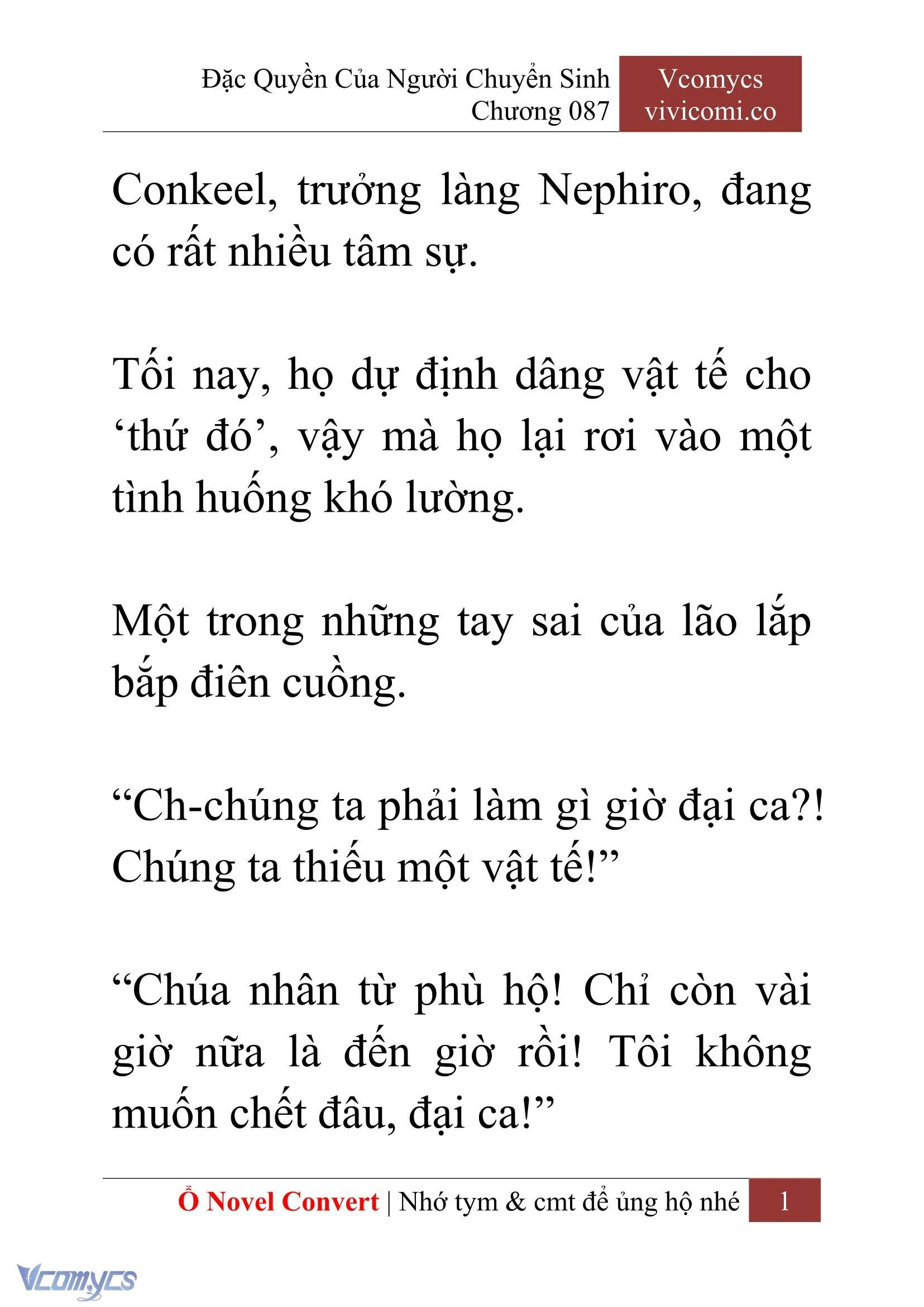 [Novel] Đặc Quyền Của Người Chuyển Sinh Chapter  87 - 3
