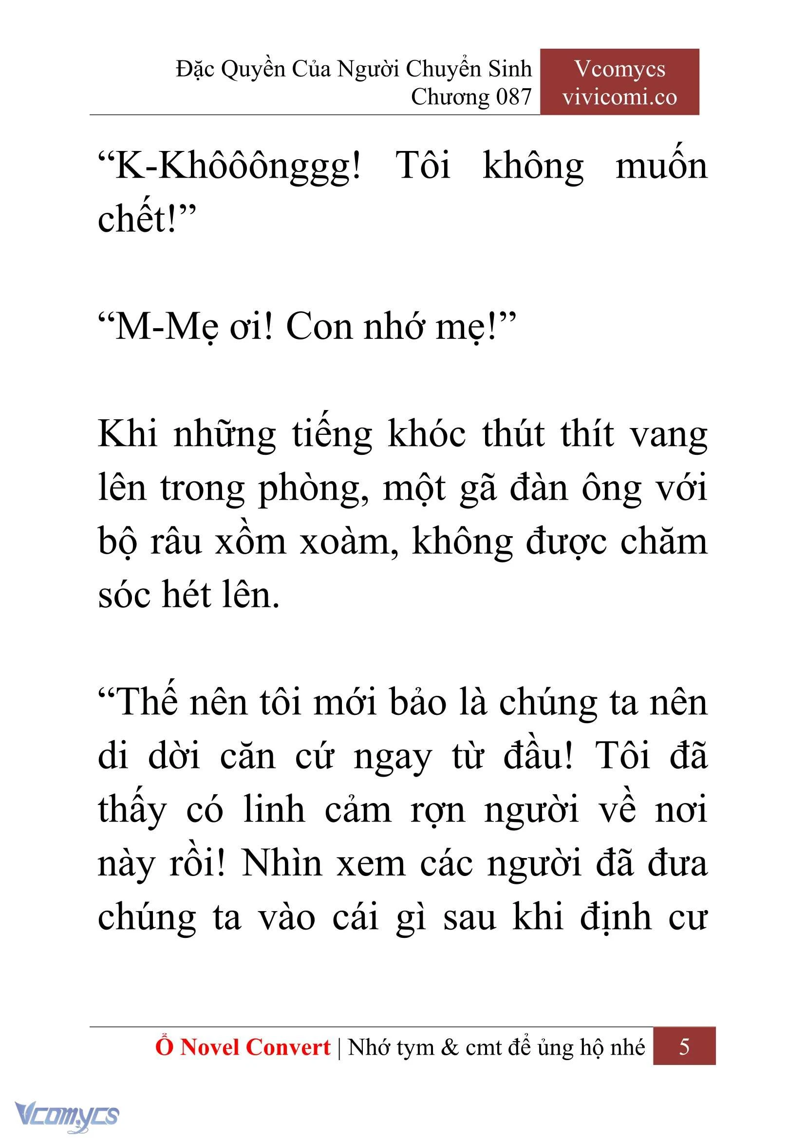[Novel] Đặc Quyền Của Người Chuyển Sinh Chapter  87 - 7