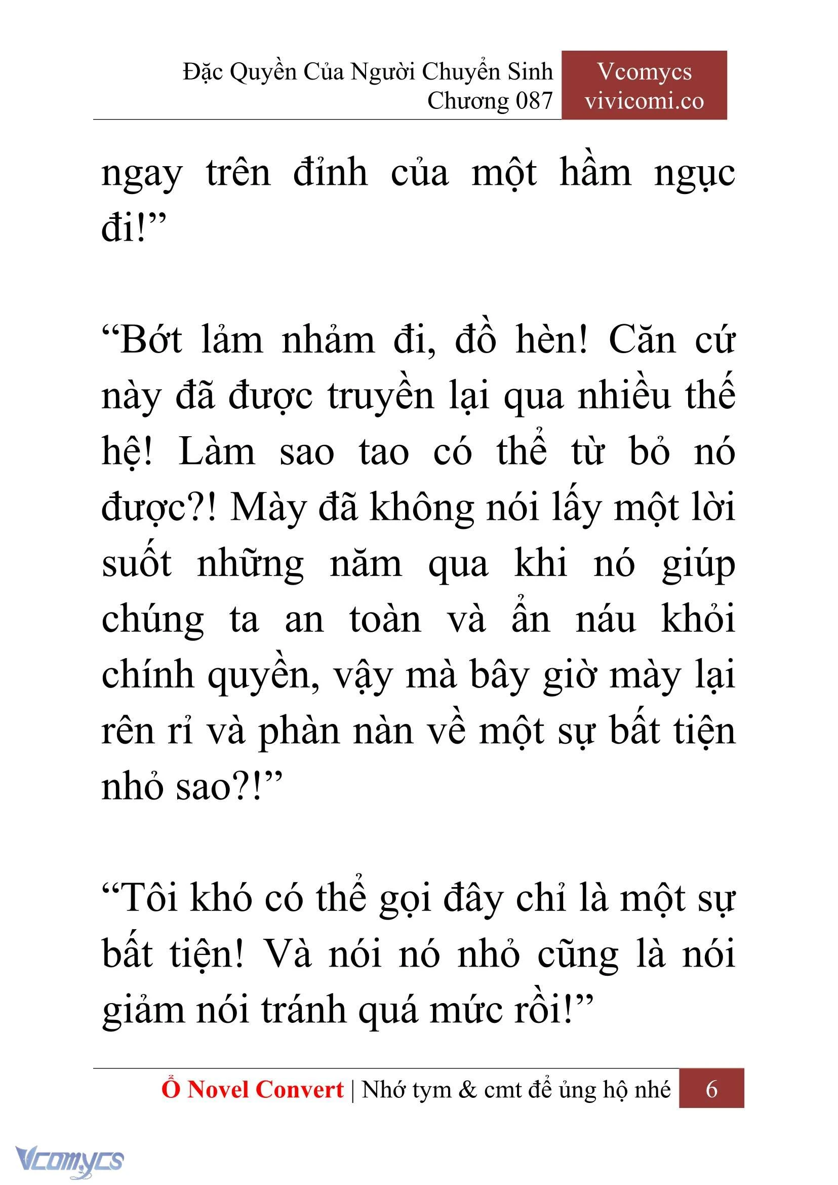 [Novel] Đặc Quyền Của Người Chuyển Sinh Chapter  87 - 8