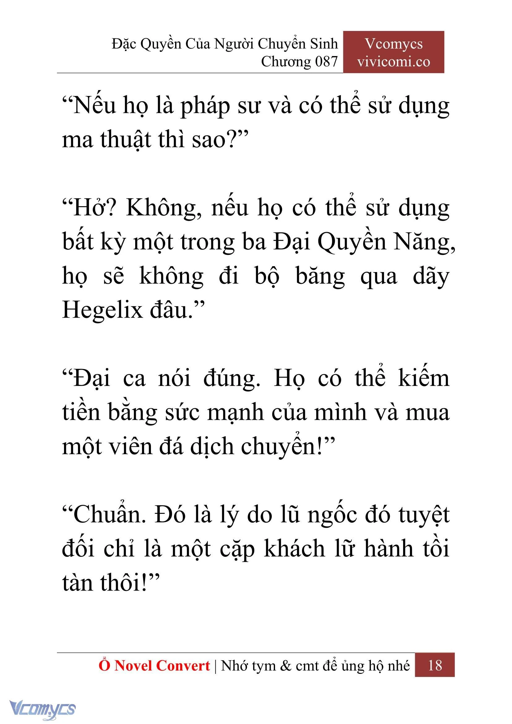 [Novel] Đặc Quyền Của Người Chuyển Sinh Chapter  87 - 20