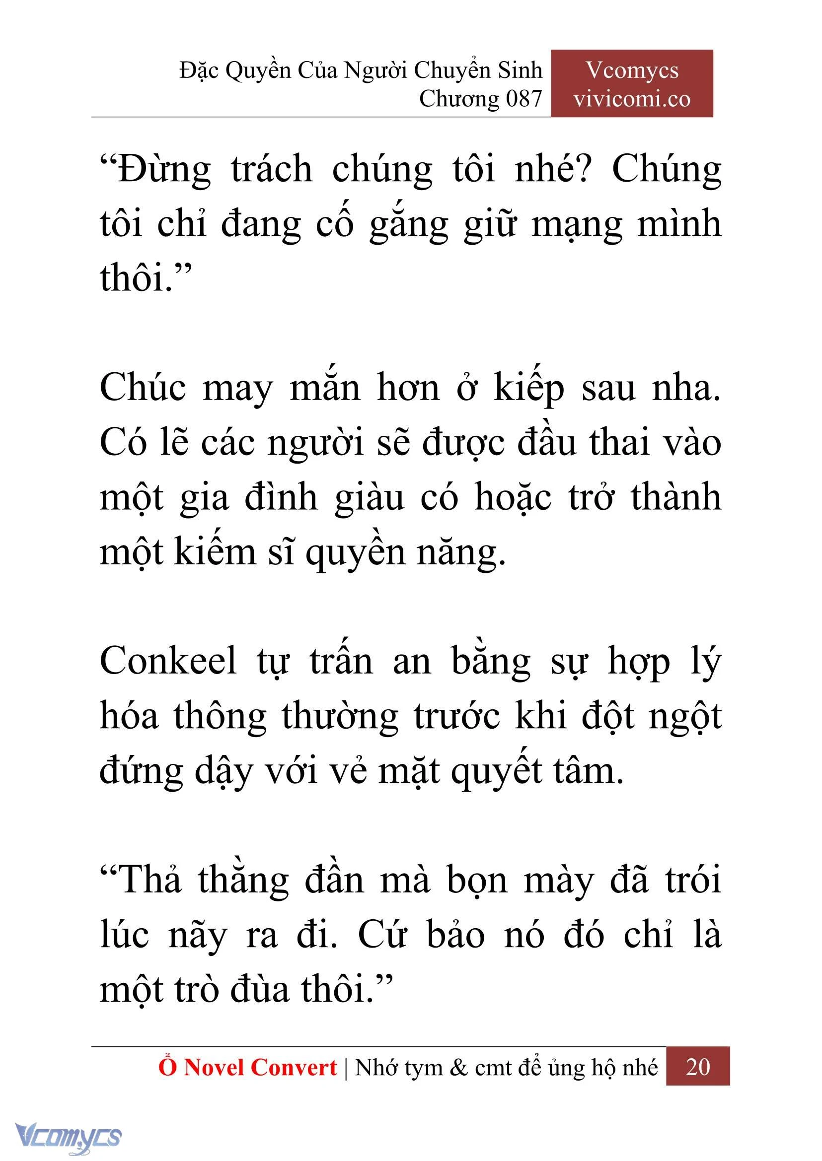 [Novel] Đặc Quyền Của Người Chuyển Sinh Chapter  87 - 22