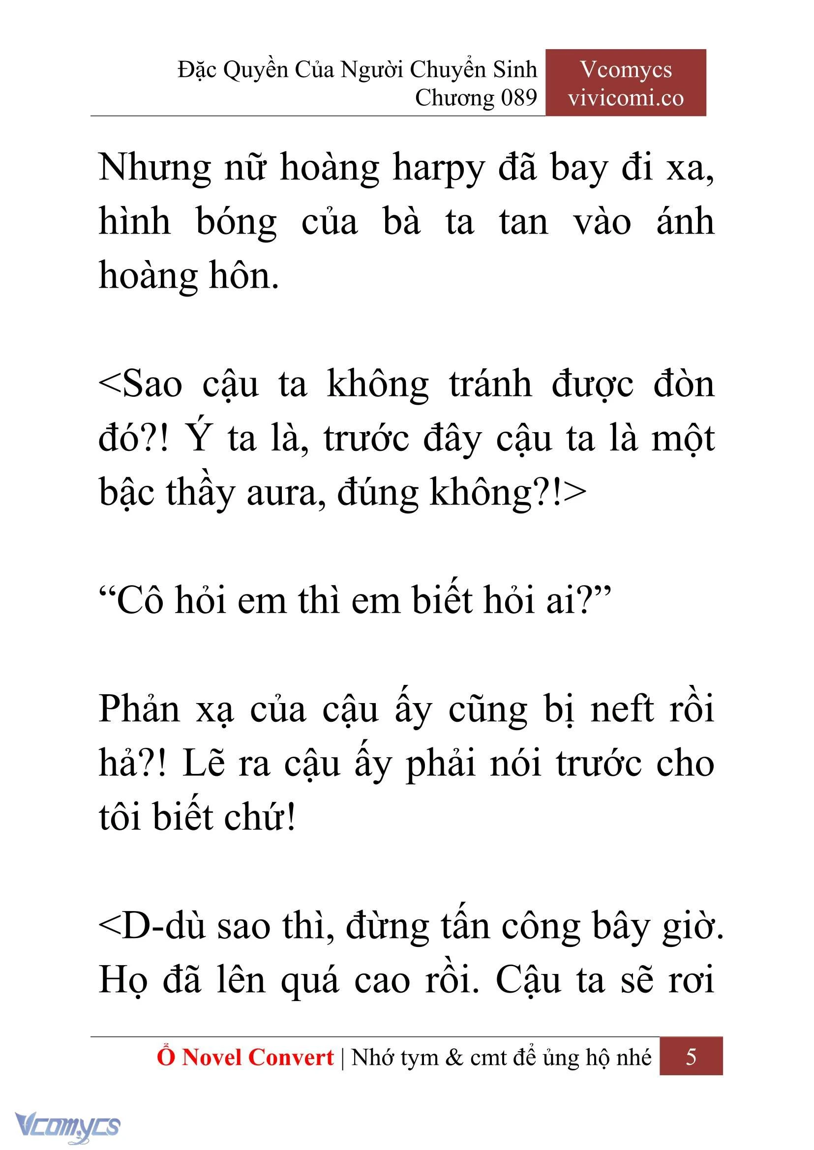 [Novel] Đặc Quyền Của Người Chuyển Sinh Chapter  89 - 7