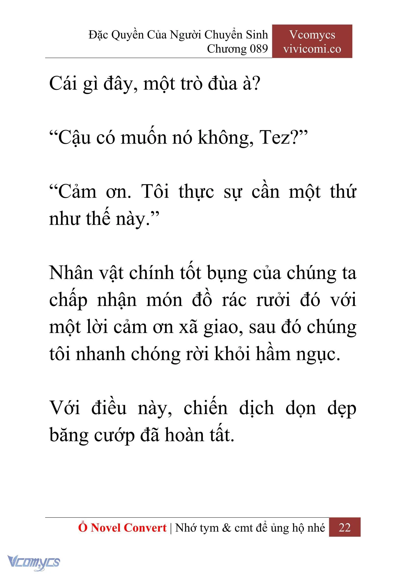 [Novel] Đặc Quyền Của Người Chuyển Sinh Chapter  89 - 24
