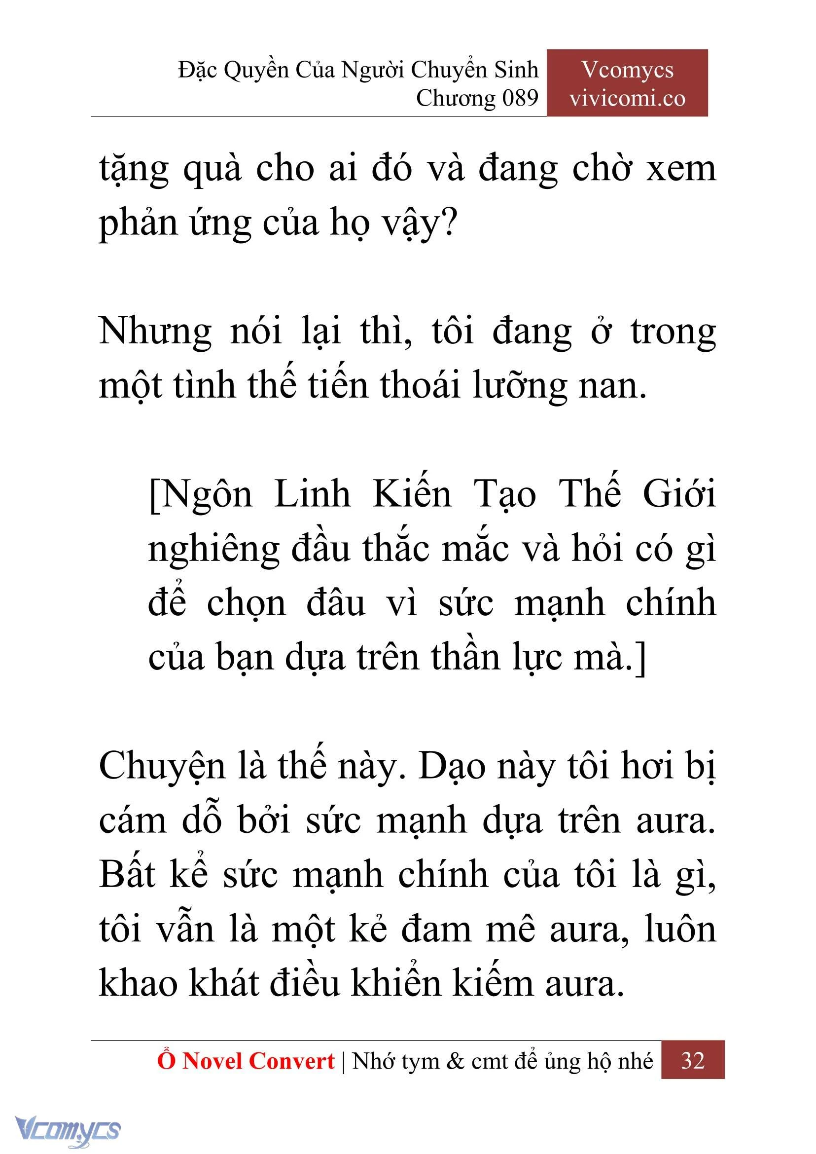 [Novel] Đặc Quyền Của Người Chuyển Sinh Chapter  89 - 34