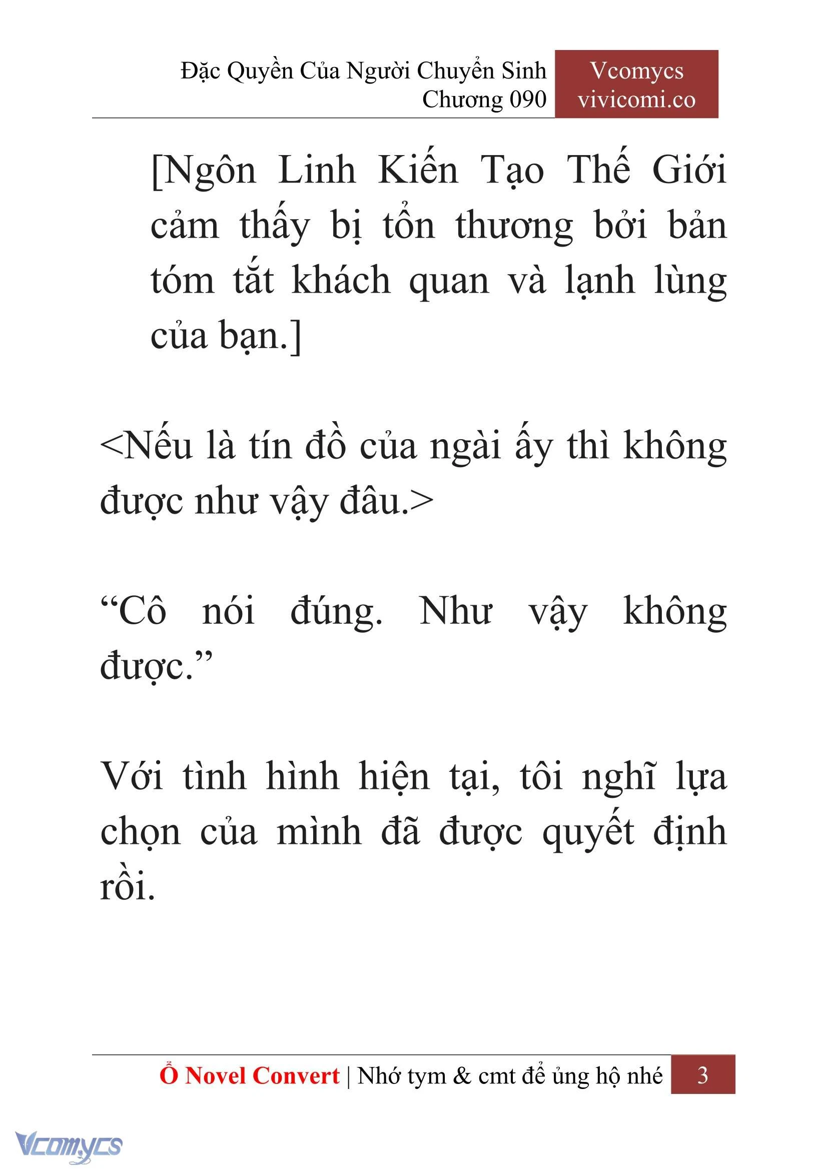 [Novel] Đặc Quyền Của Người Chuyển Sinh Chapter  90 - 5