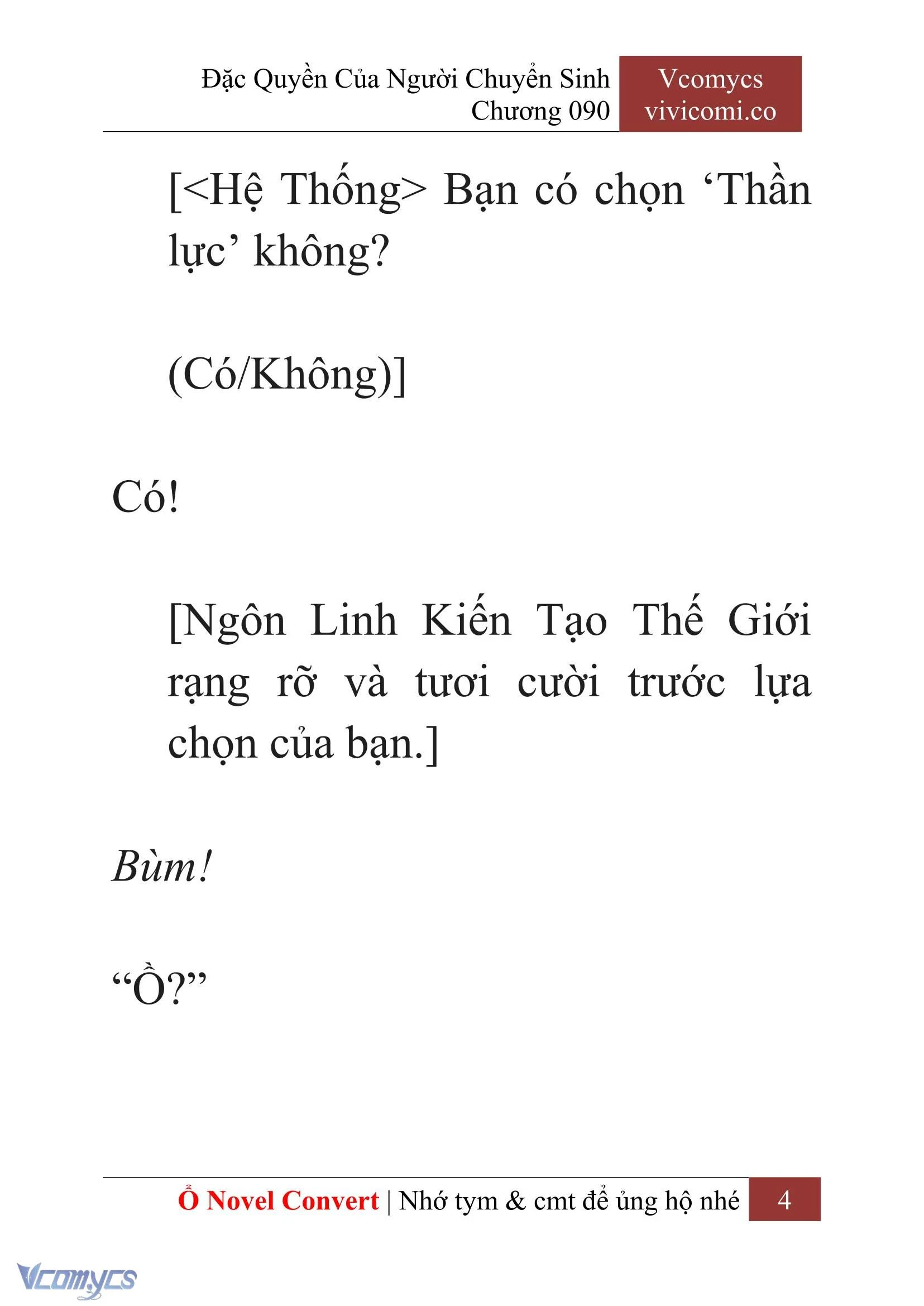 [Novel] Đặc Quyền Của Người Chuyển Sinh Chapter  90 - 6
