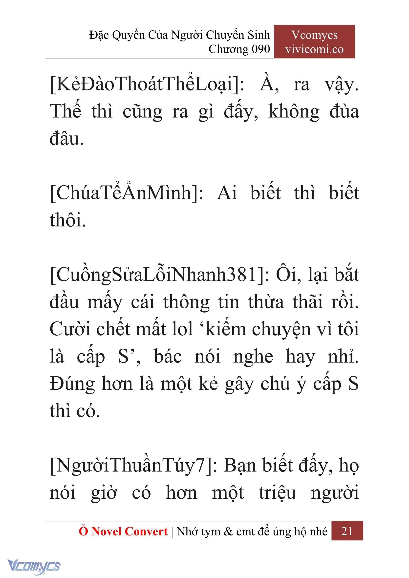 [Novel] Đặc Quyền Của Người Chuyển Sinh Chapter  90 - 23