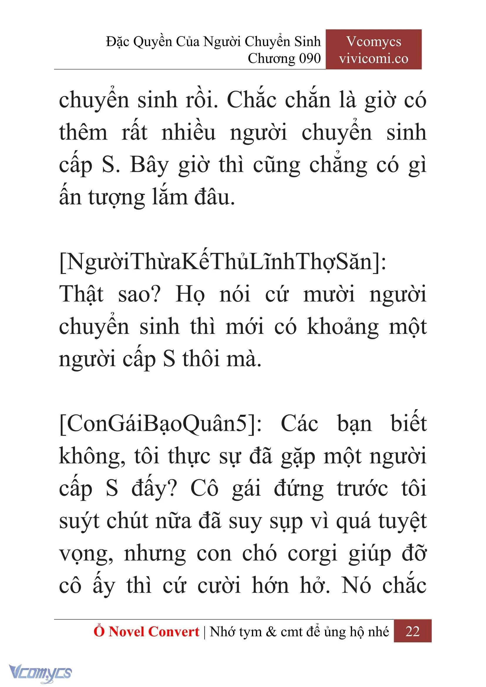 [Novel] Đặc Quyền Của Người Chuyển Sinh Chapter  90 - 24