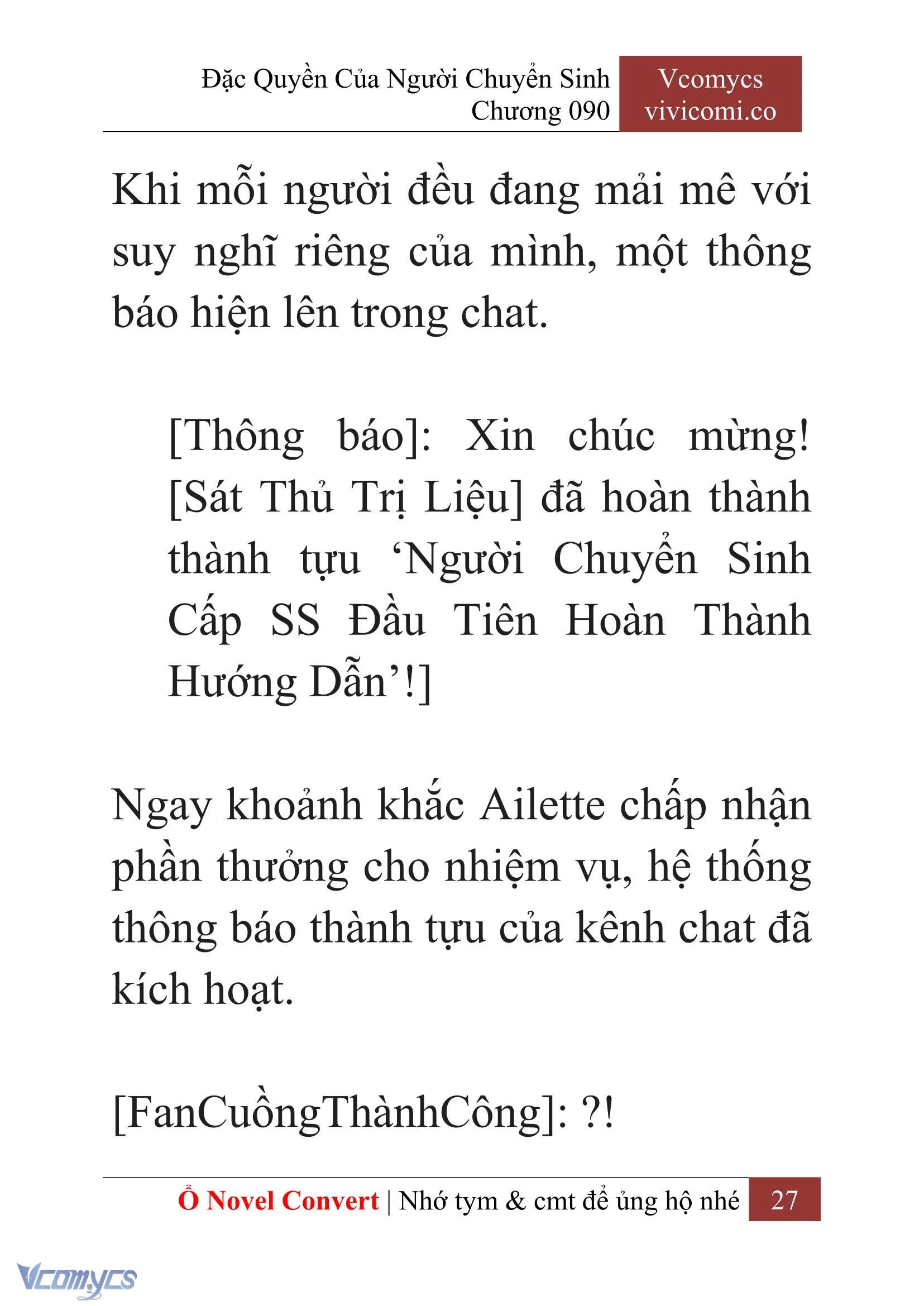 [Novel] Đặc Quyền Của Người Chuyển Sinh Chapter  90 - 29