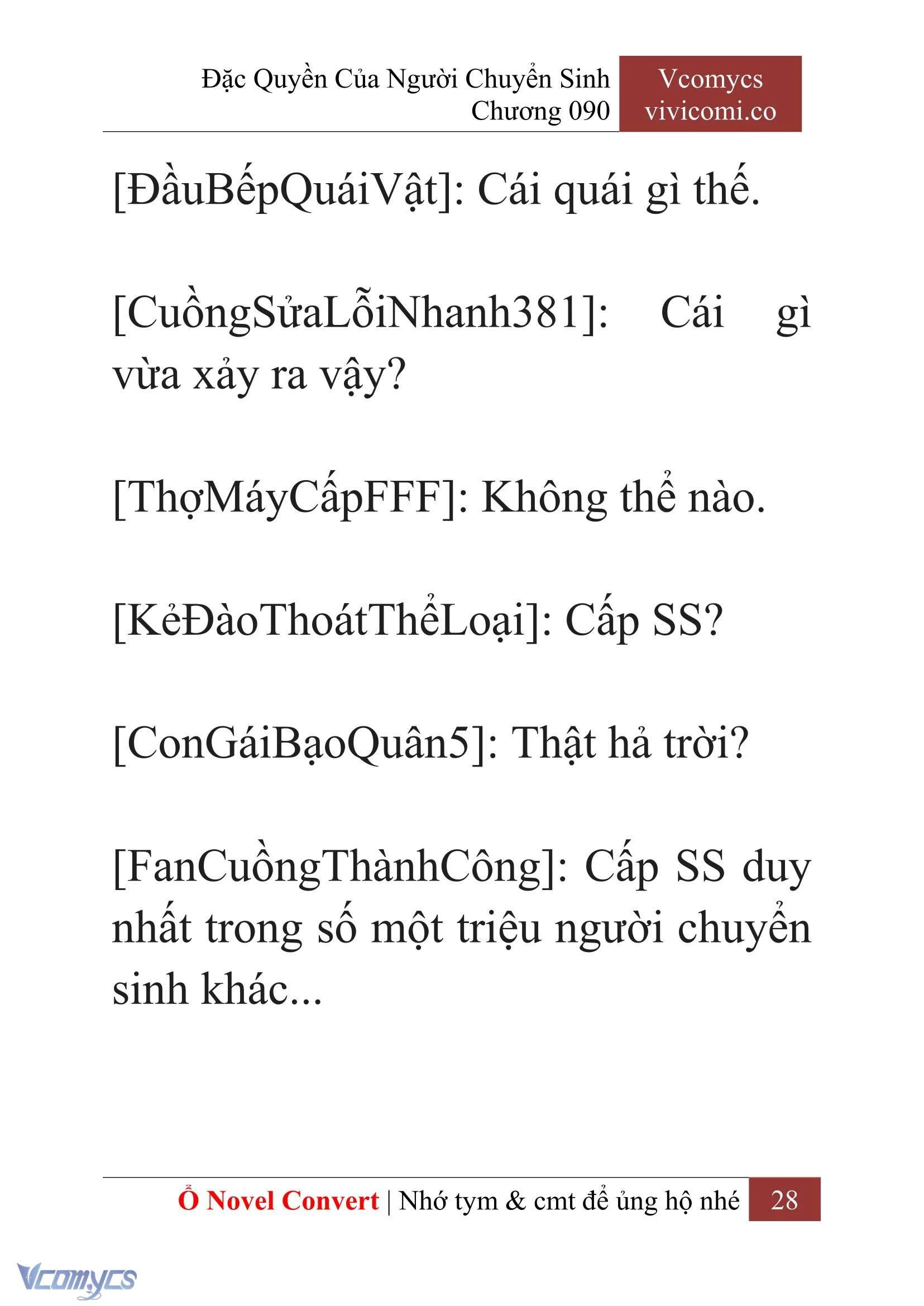 [Novel] Đặc Quyền Của Người Chuyển Sinh Chapter  90 - 30