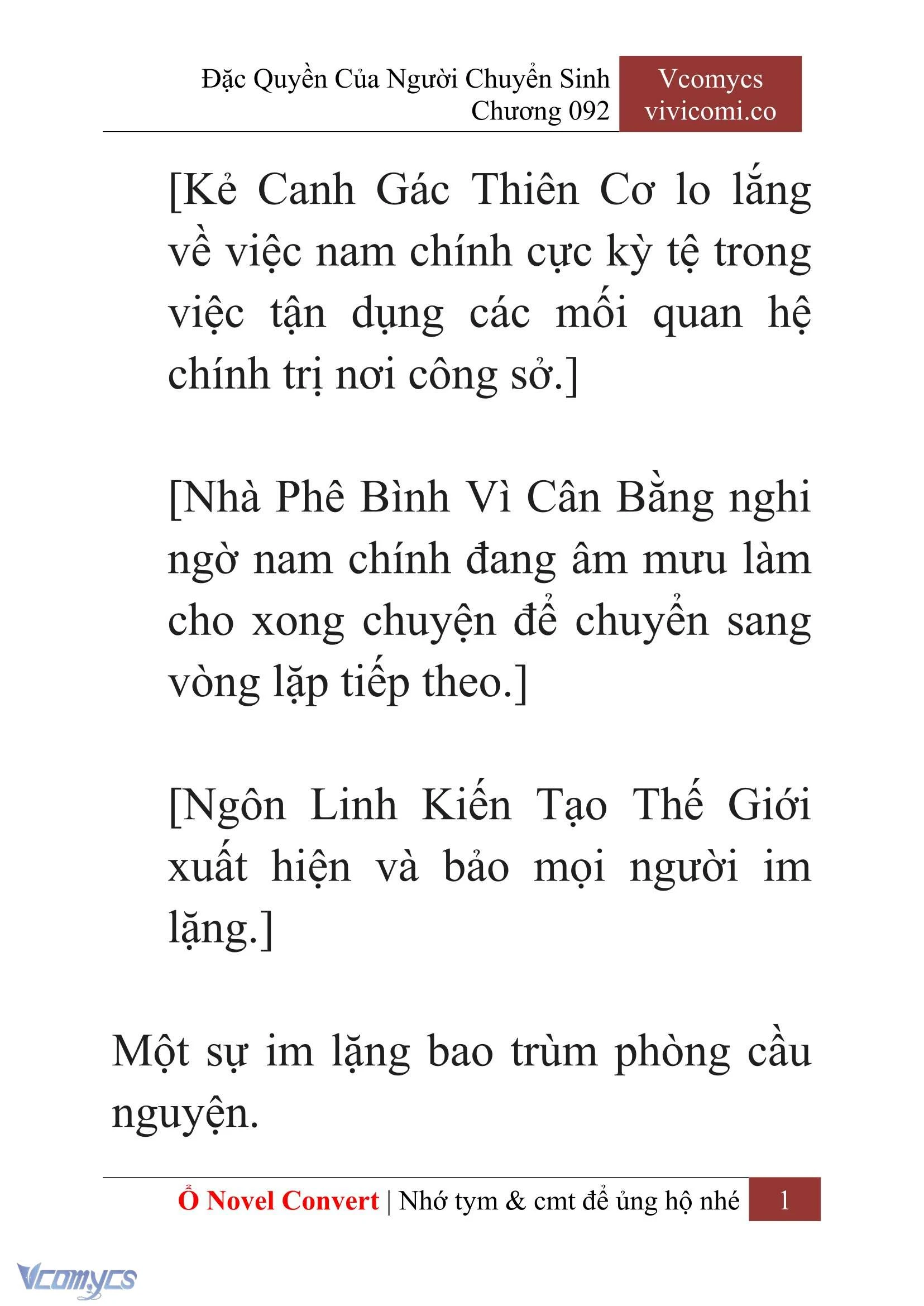 [Novel] Đặc Quyền Của Người Chuyển Sinh Chapter  92 - 3