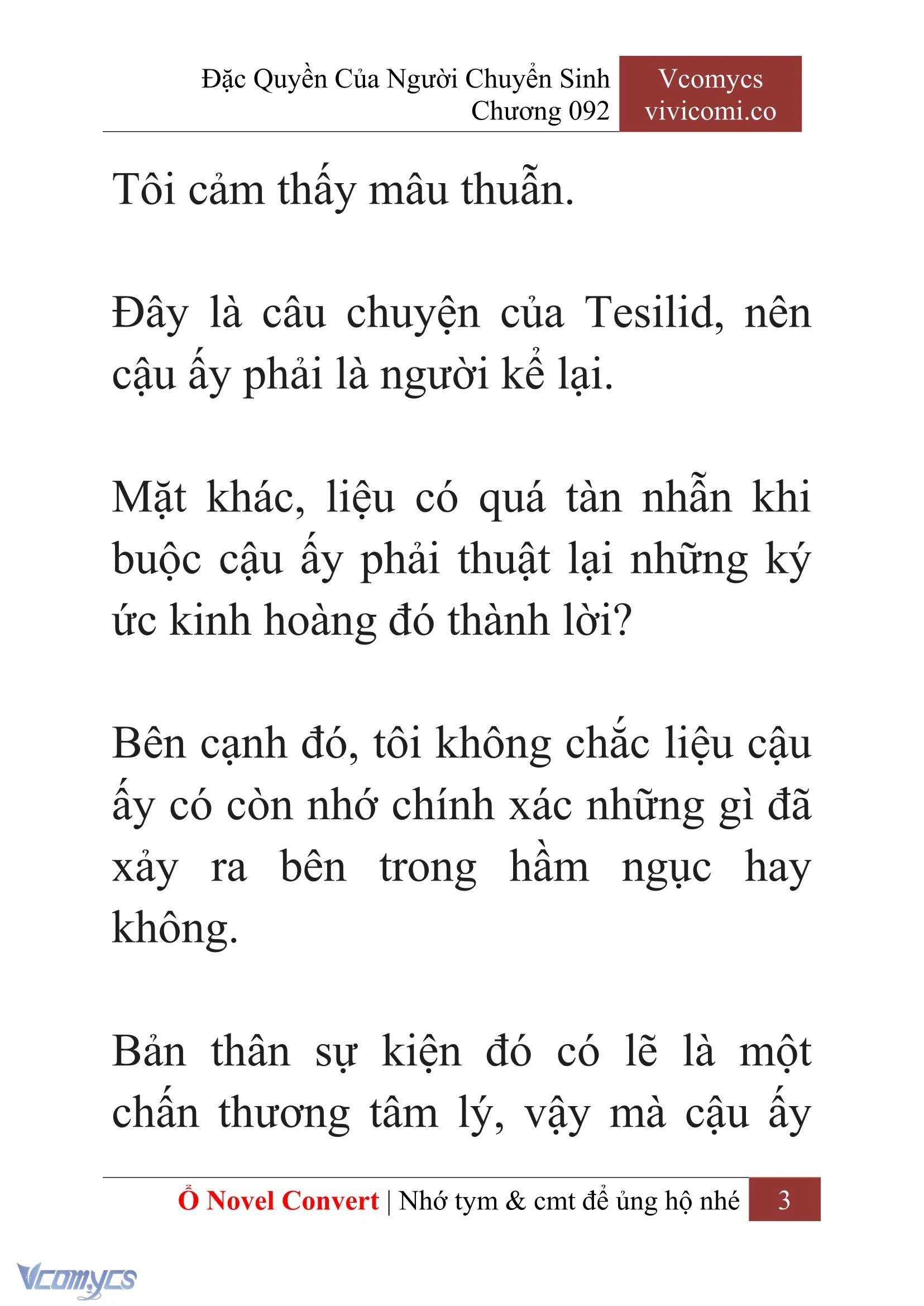 [Novel] Đặc Quyền Của Người Chuyển Sinh Chapter  92 - 5