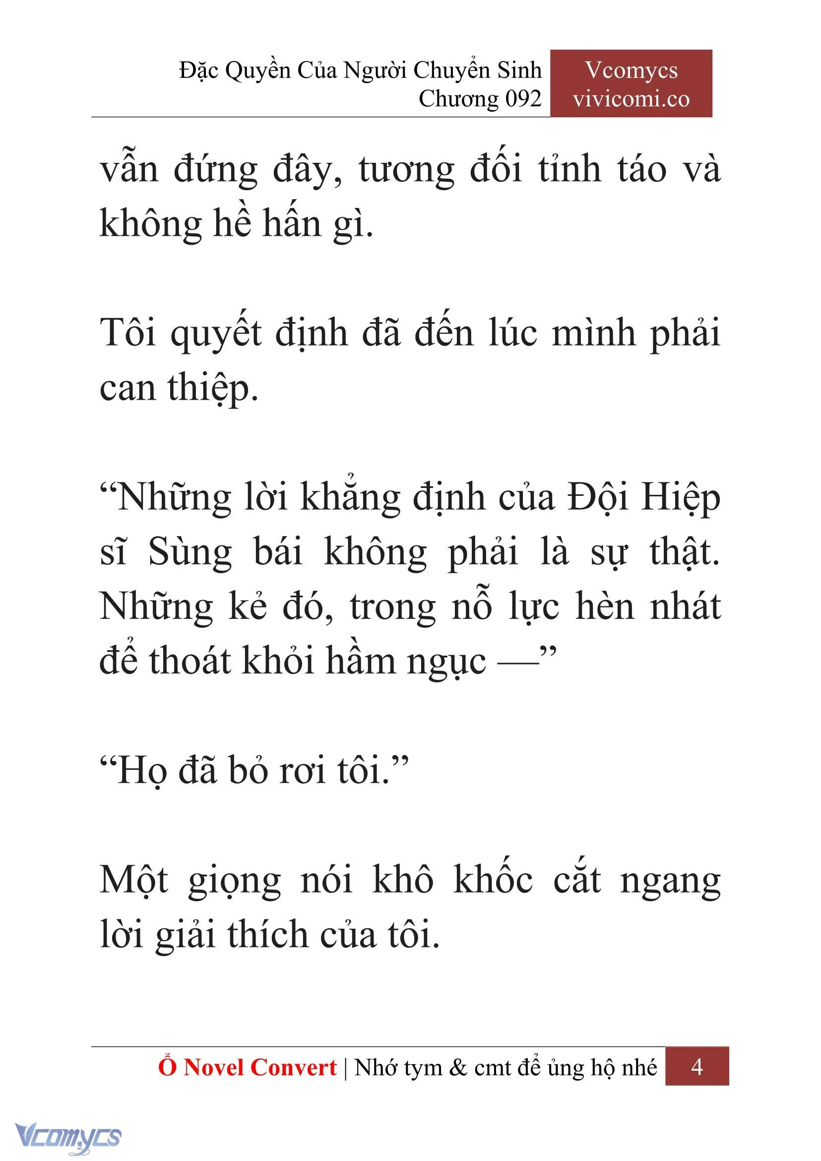 [Novel] Đặc Quyền Của Người Chuyển Sinh Chapter  92 - 6