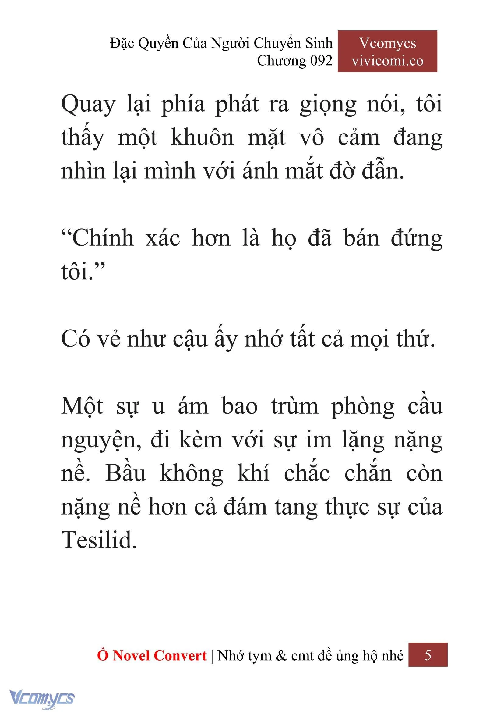[Novel] Đặc Quyền Của Người Chuyển Sinh Chapter  92 - 7