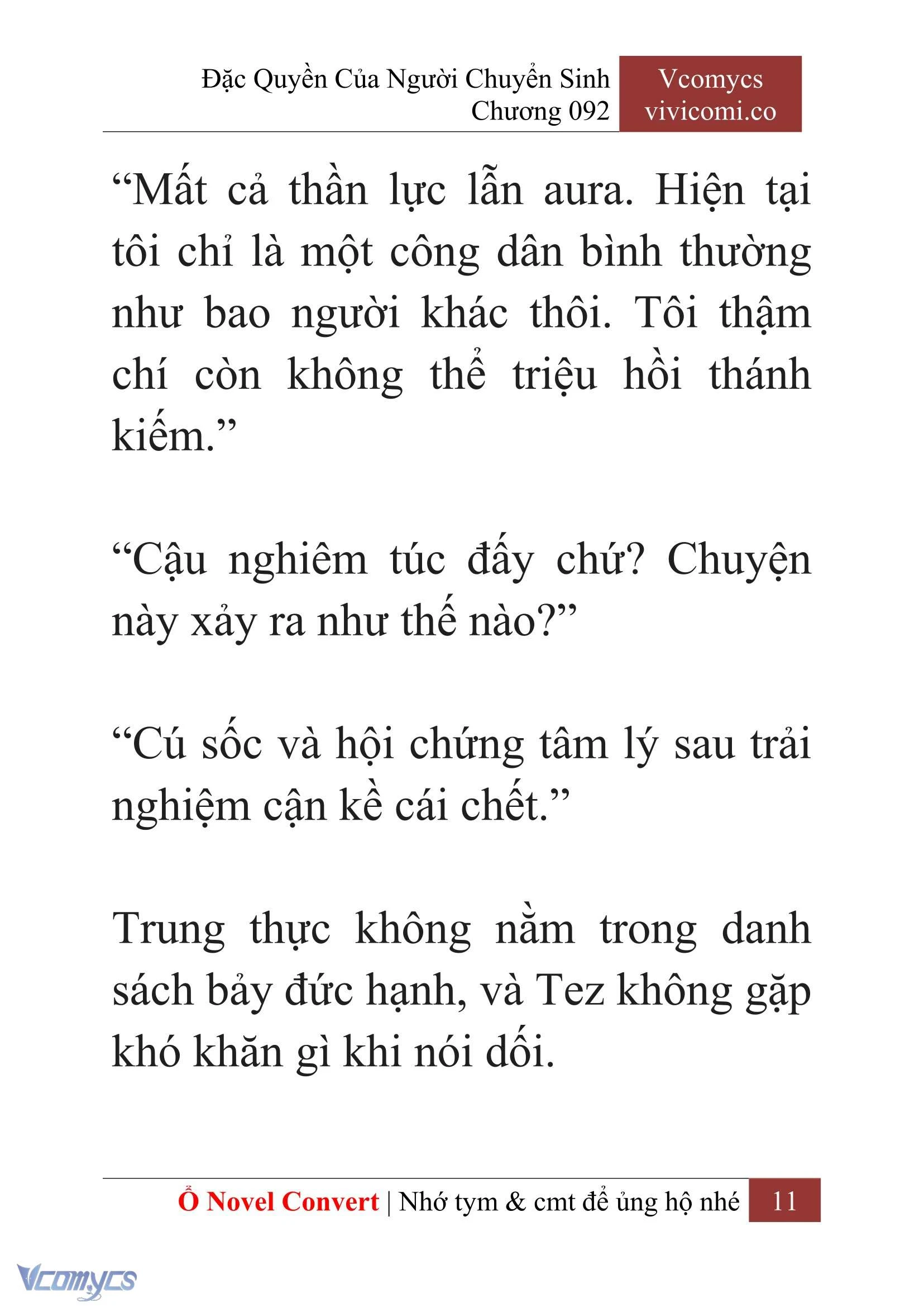 [Novel] Đặc Quyền Của Người Chuyển Sinh Chapter  92 - 13