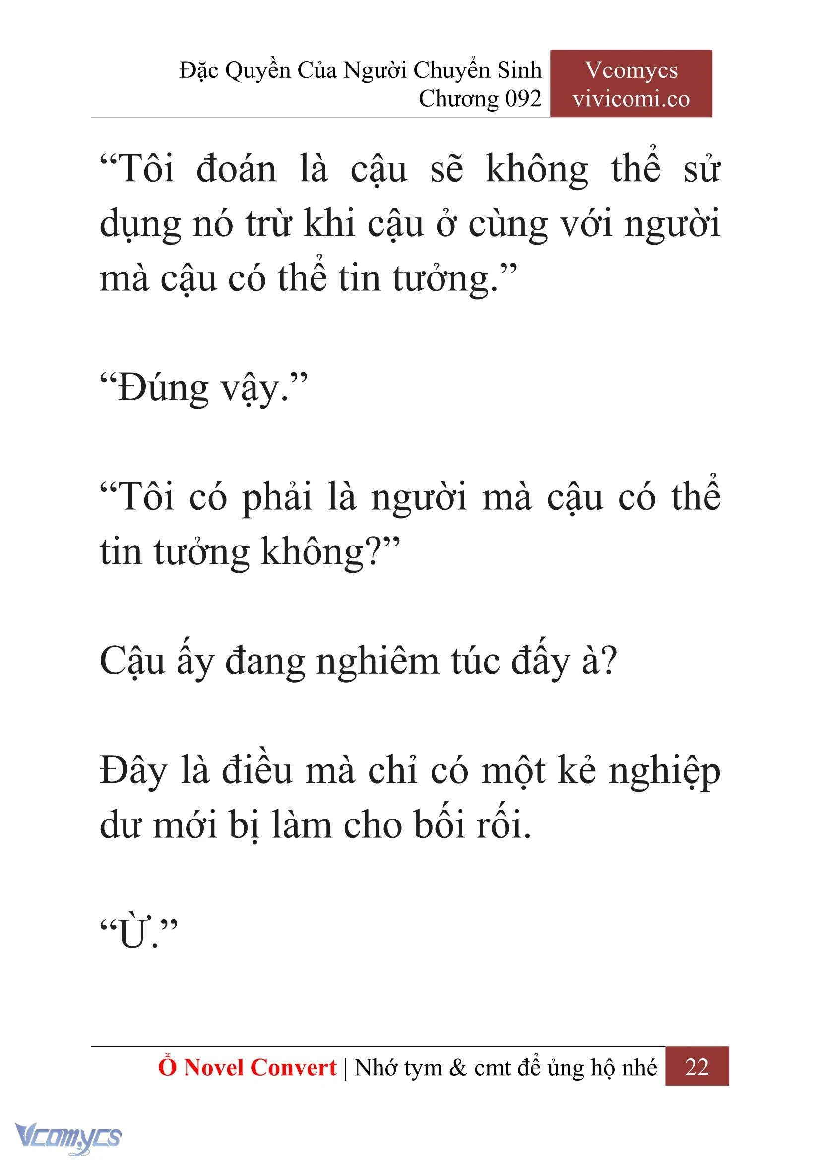 [Novel] Đặc Quyền Của Người Chuyển Sinh Chapter  92 - 24