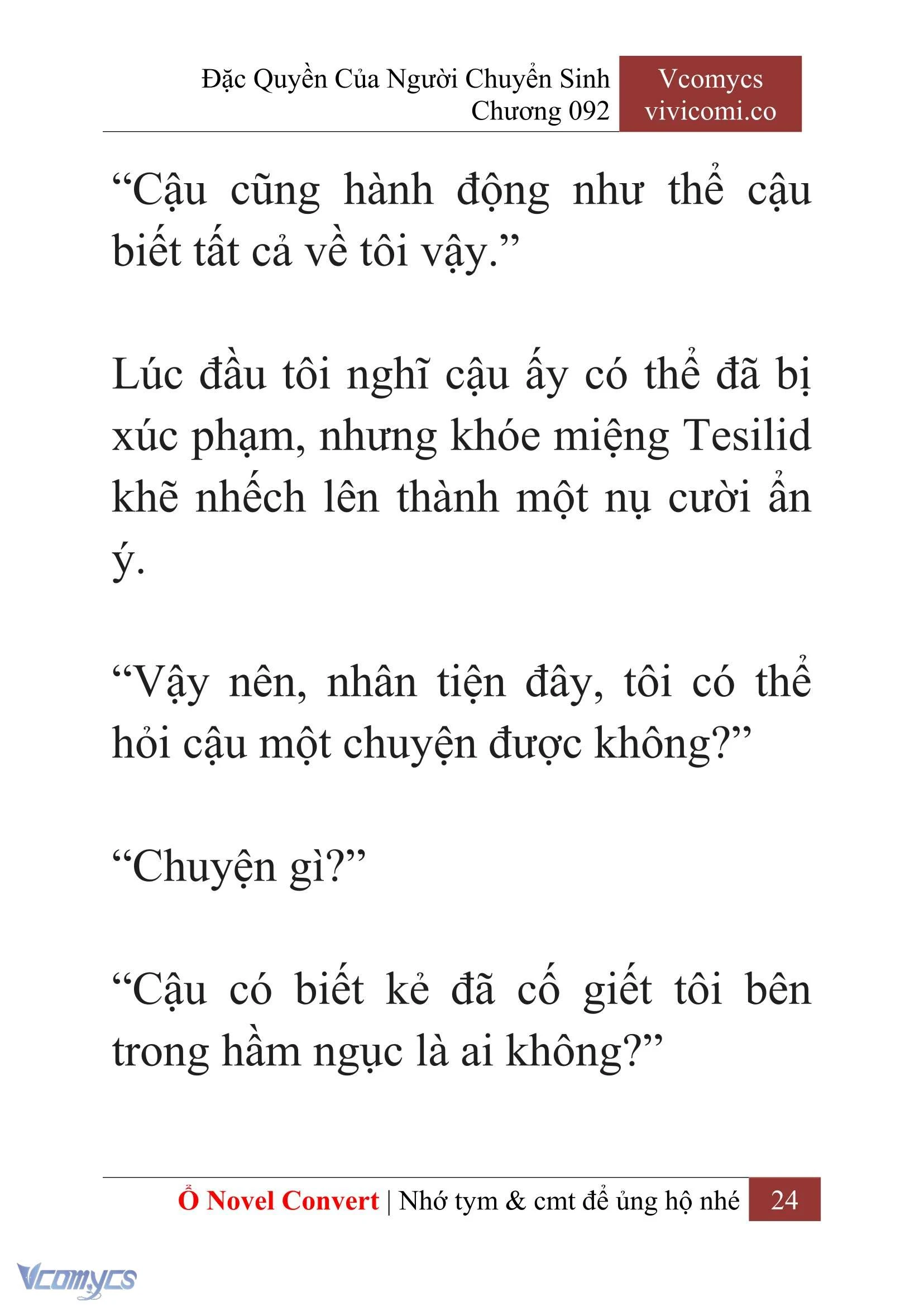 [Novel] Đặc Quyền Của Người Chuyển Sinh Chapter  92 - 26