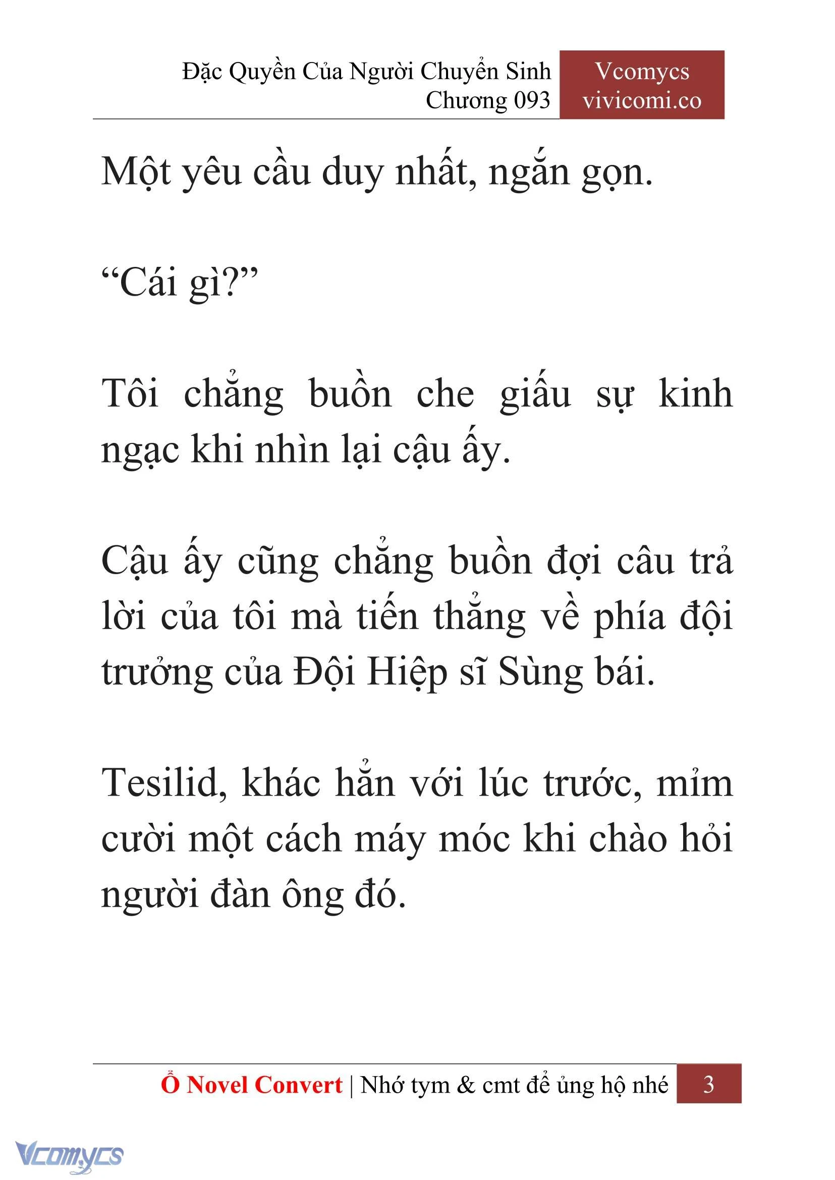 [Novel] Đặc Quyền Của Người Chuyển Sinh Chapter  93 - 5
