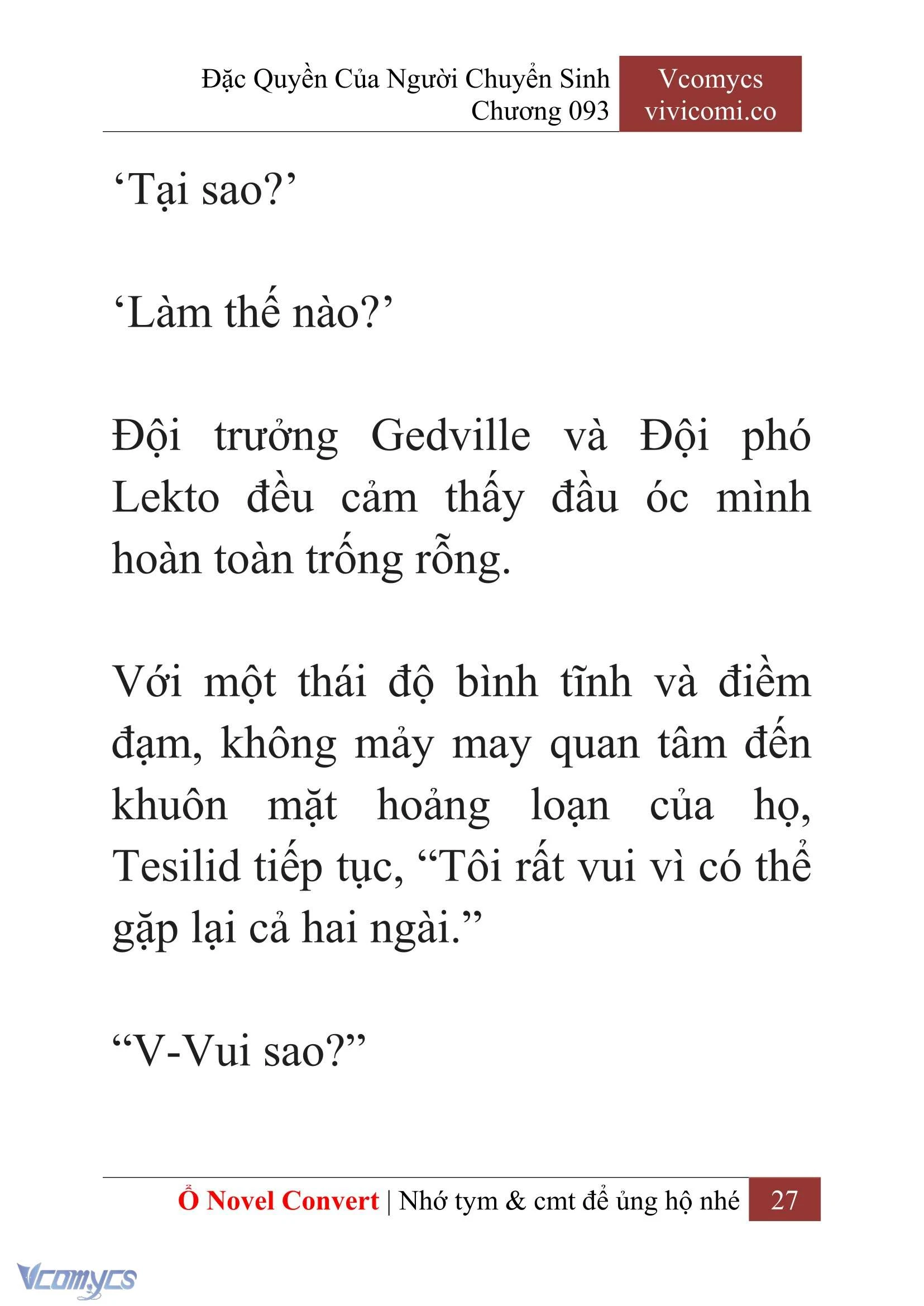 [Novel] Đặc Quyền Của Người Chuyển Sinh Chapter  93 - 29