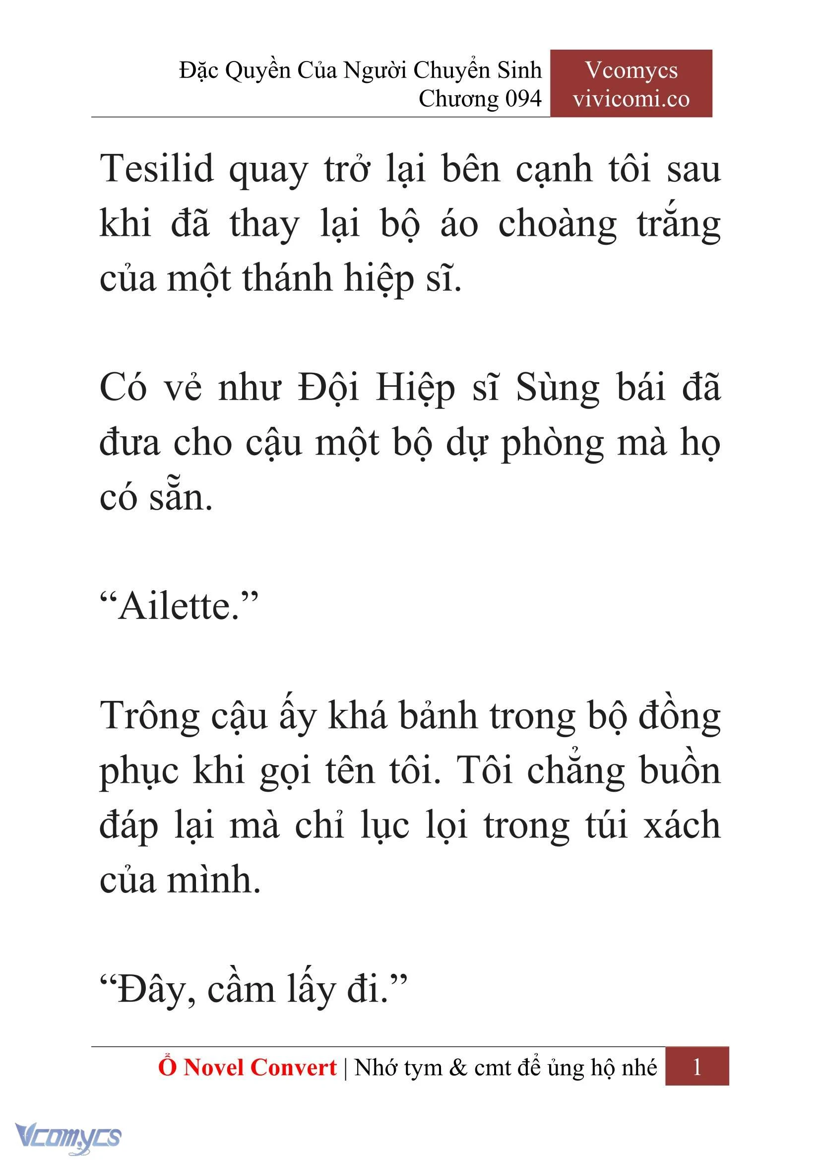 [Novel] Đặc Quyền Của Người Chuyển Sinh Chapter  94 - 3