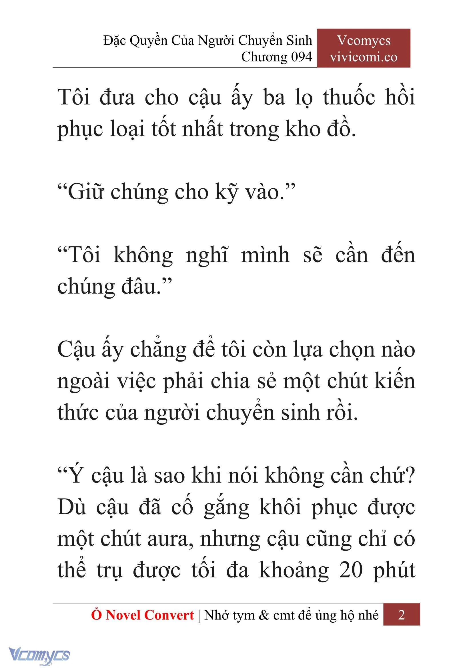 [Novel] Đặc Quyền Của Người Chuyển Sinh Chapter  94 - 4