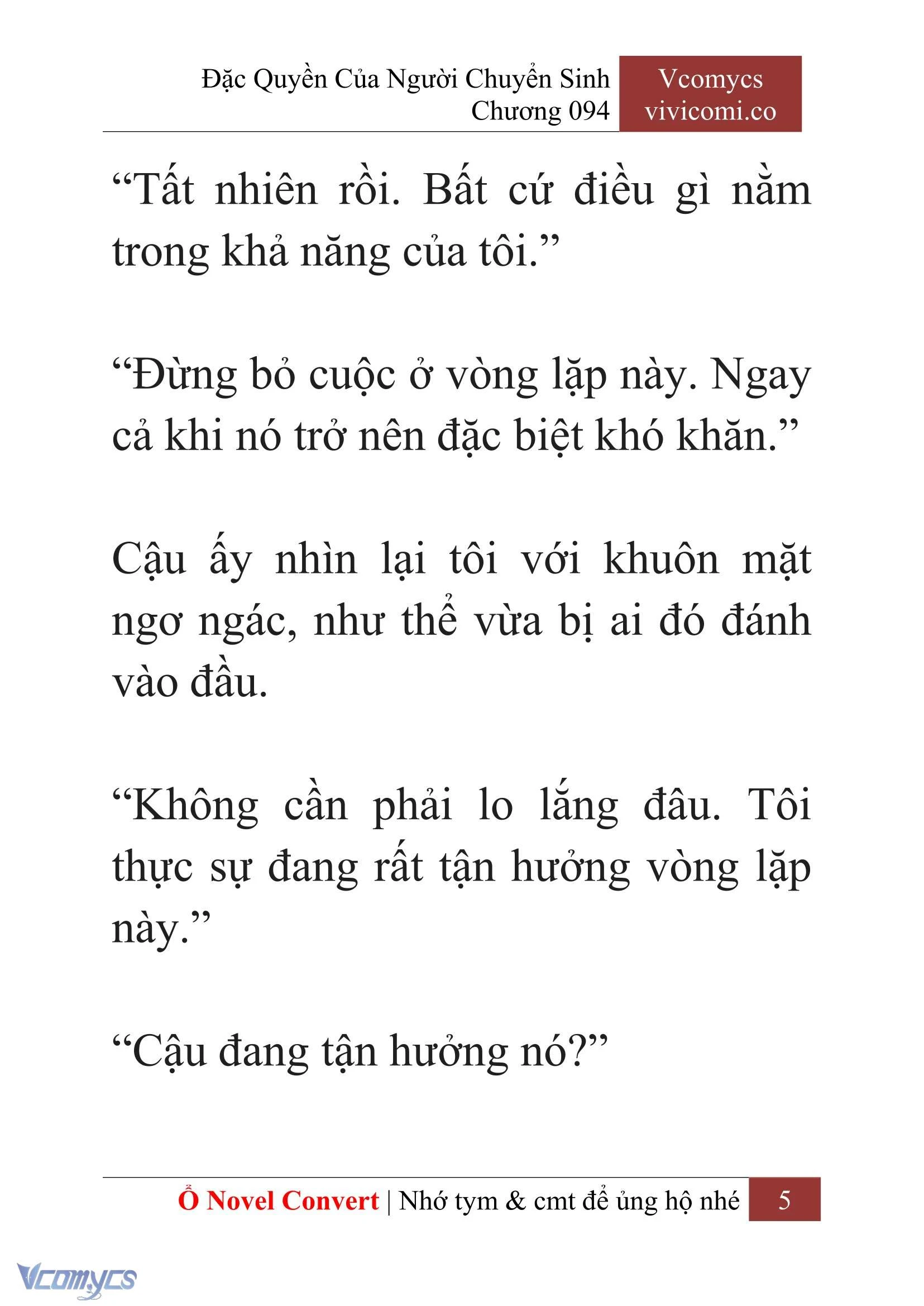 [Novel] Đặc Quyền Của Người Chuyển Sinh Chapter  94 - 7