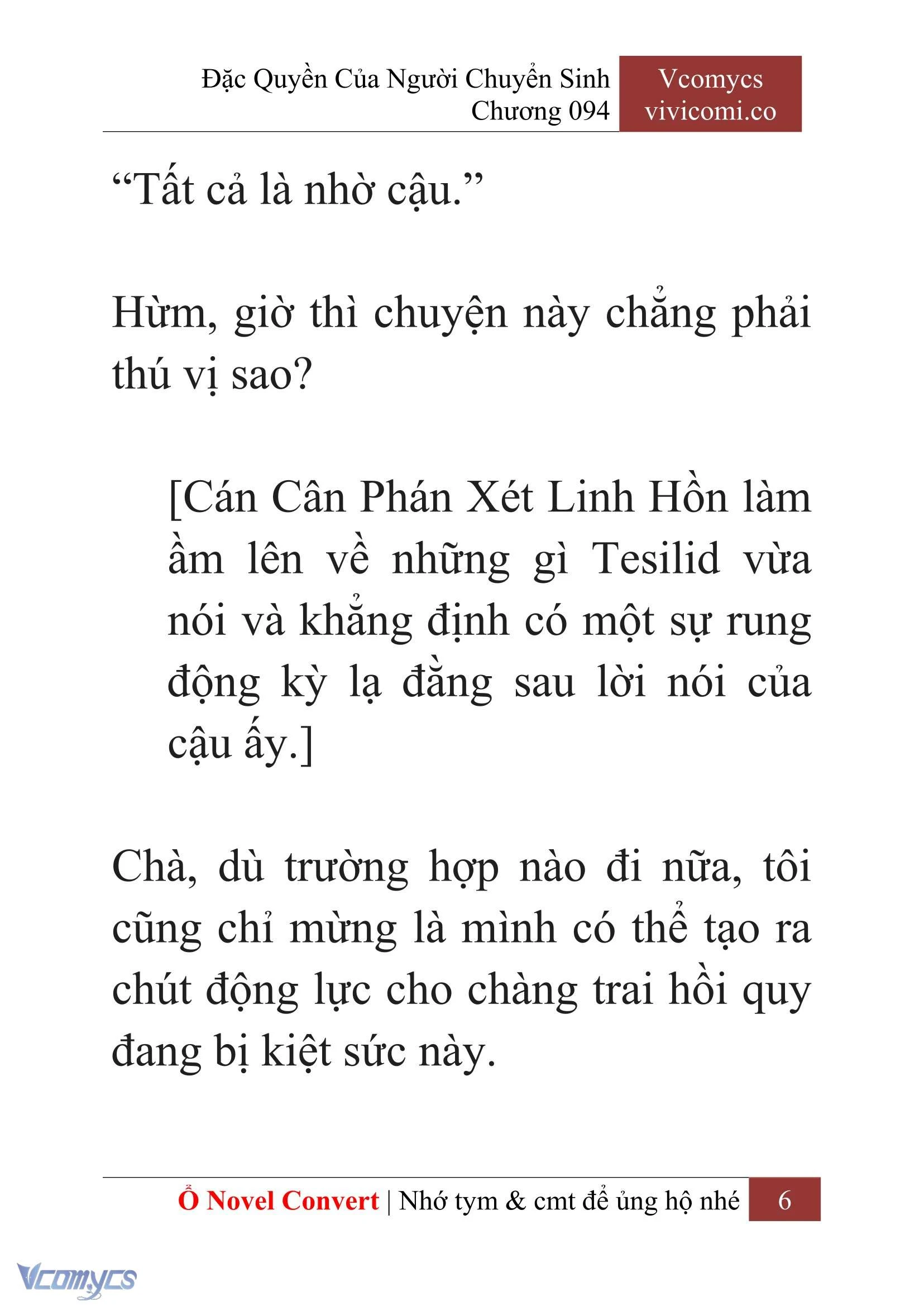 [Novel] Đặc Quyền Của Người Chuyển Sinh Chapter  94 - 8