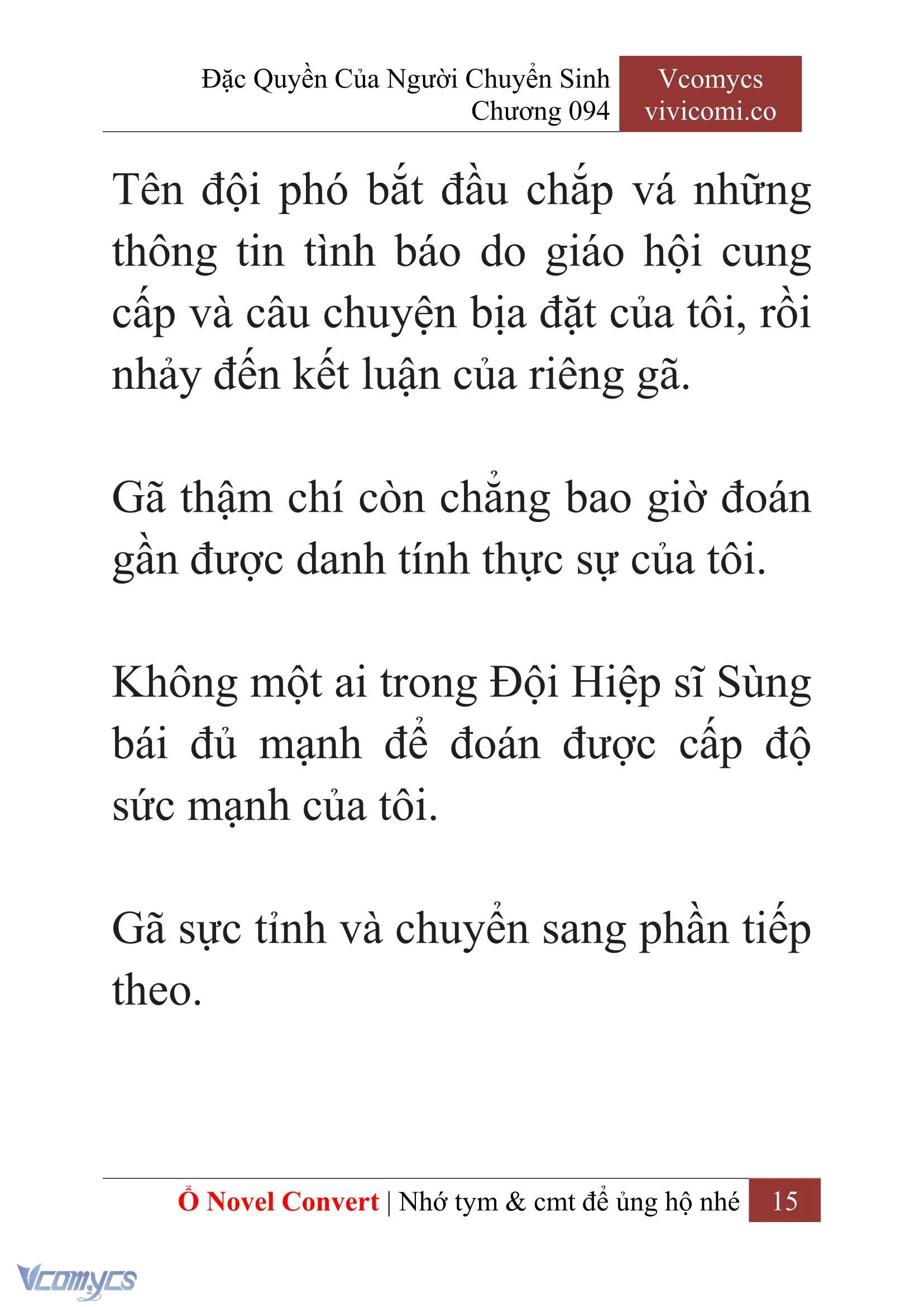 [Novel] Đặc Quyền Của Người Chuyển Sinh Chapter  94 - 17