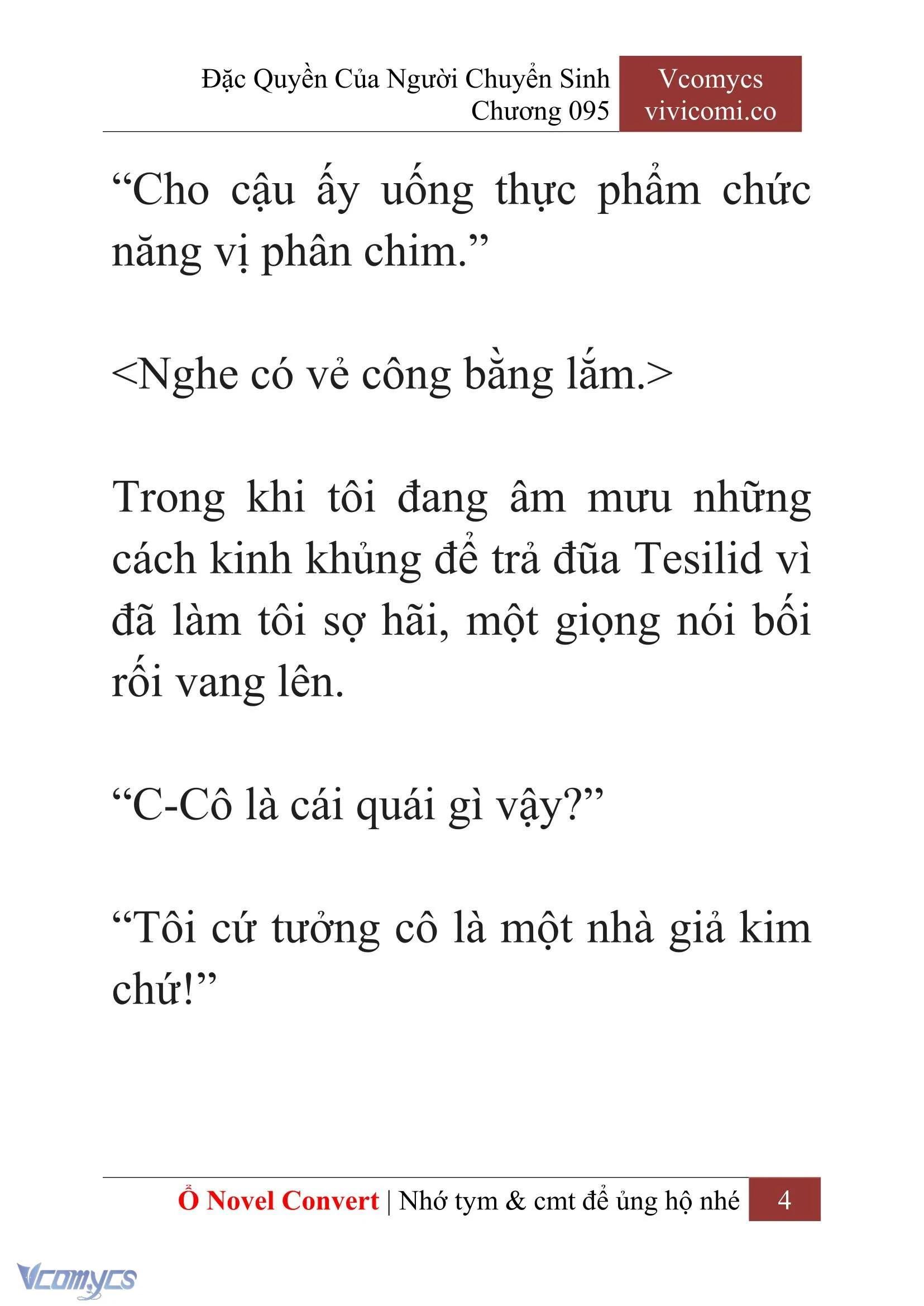 [Novel] Đặc Quyền Của Người Chuyển Sinh Chapter  95 - 6