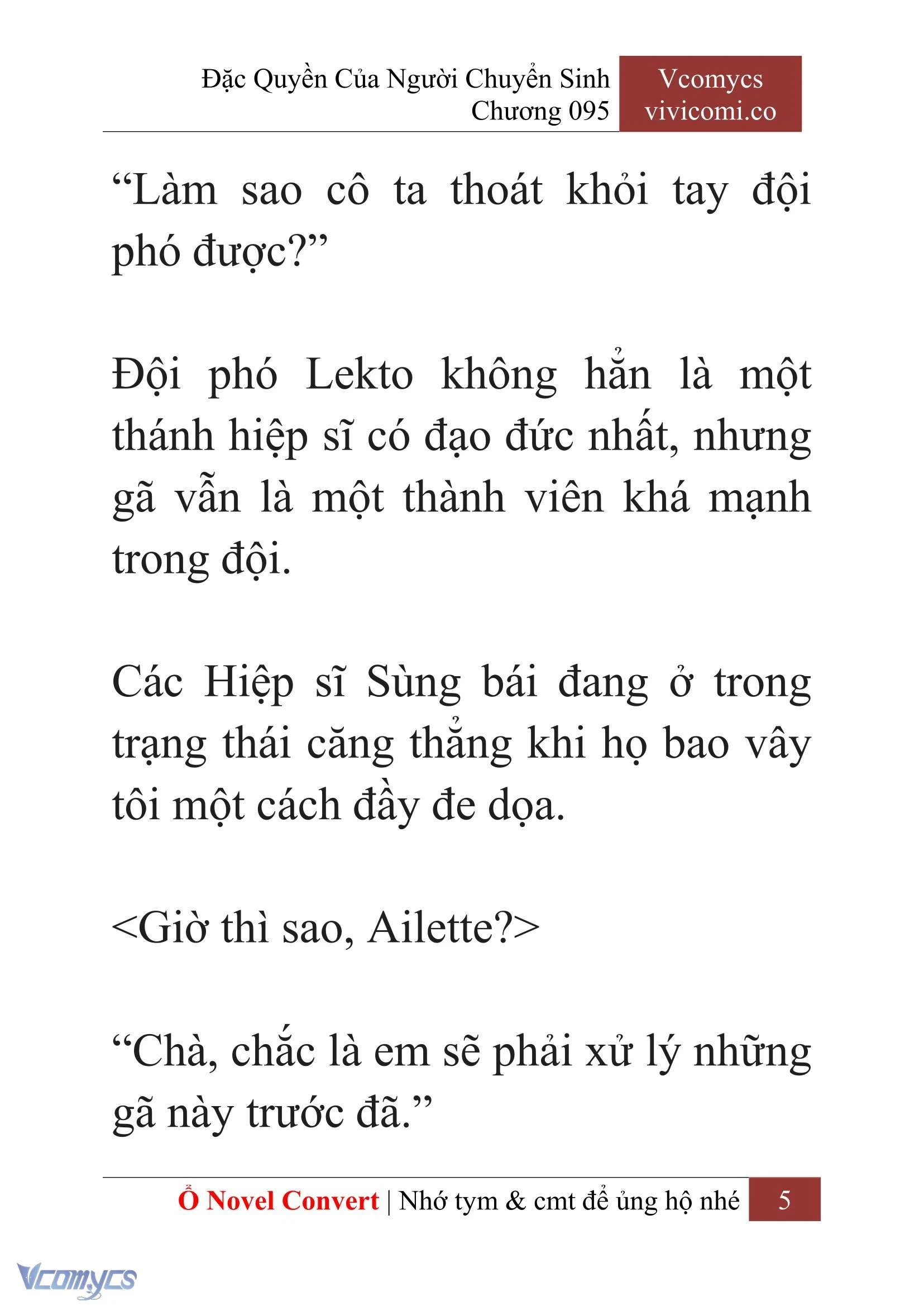 [Novel] Đặc Quyền Của Người Chuyển Sinh Chapter  95 - 7