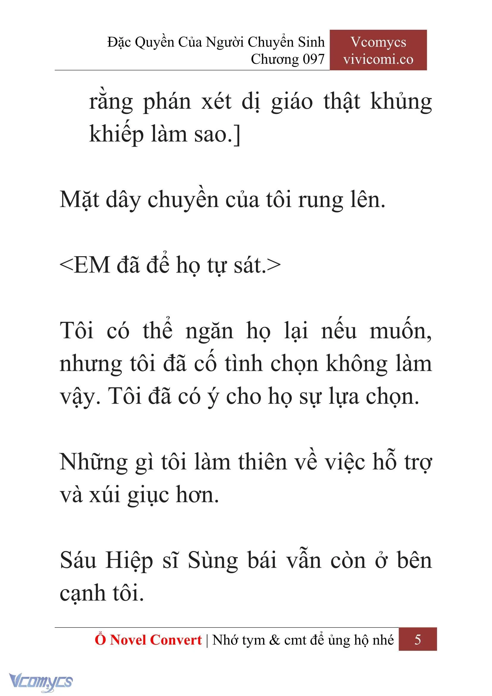 [Novel] Đặc Quyền Của Người Chuyển Sinh Chapter  97 - 7