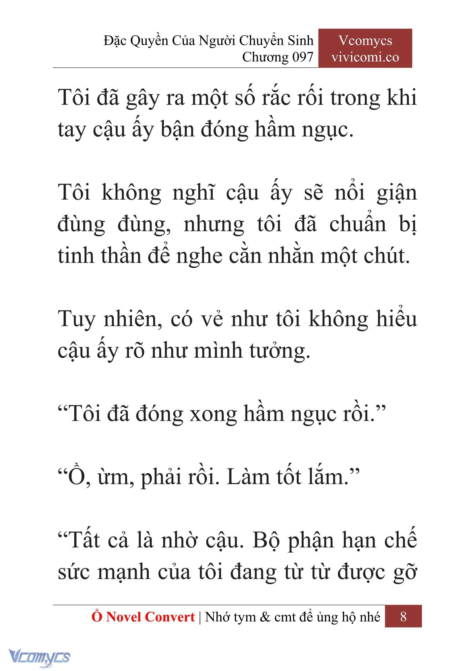 [Novel] Đặc Quyền Của Người Chuyển Sinh Chapter  97 - 10