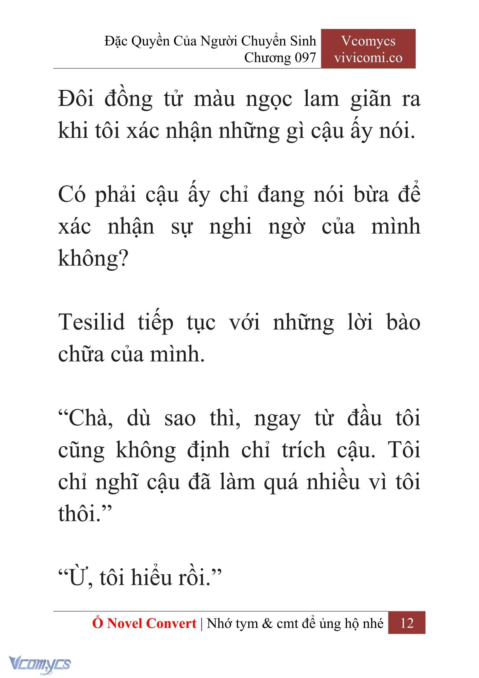 [Novel] Đặc Quyền Của Người Chuyển Sinh Chapter  97 - 14