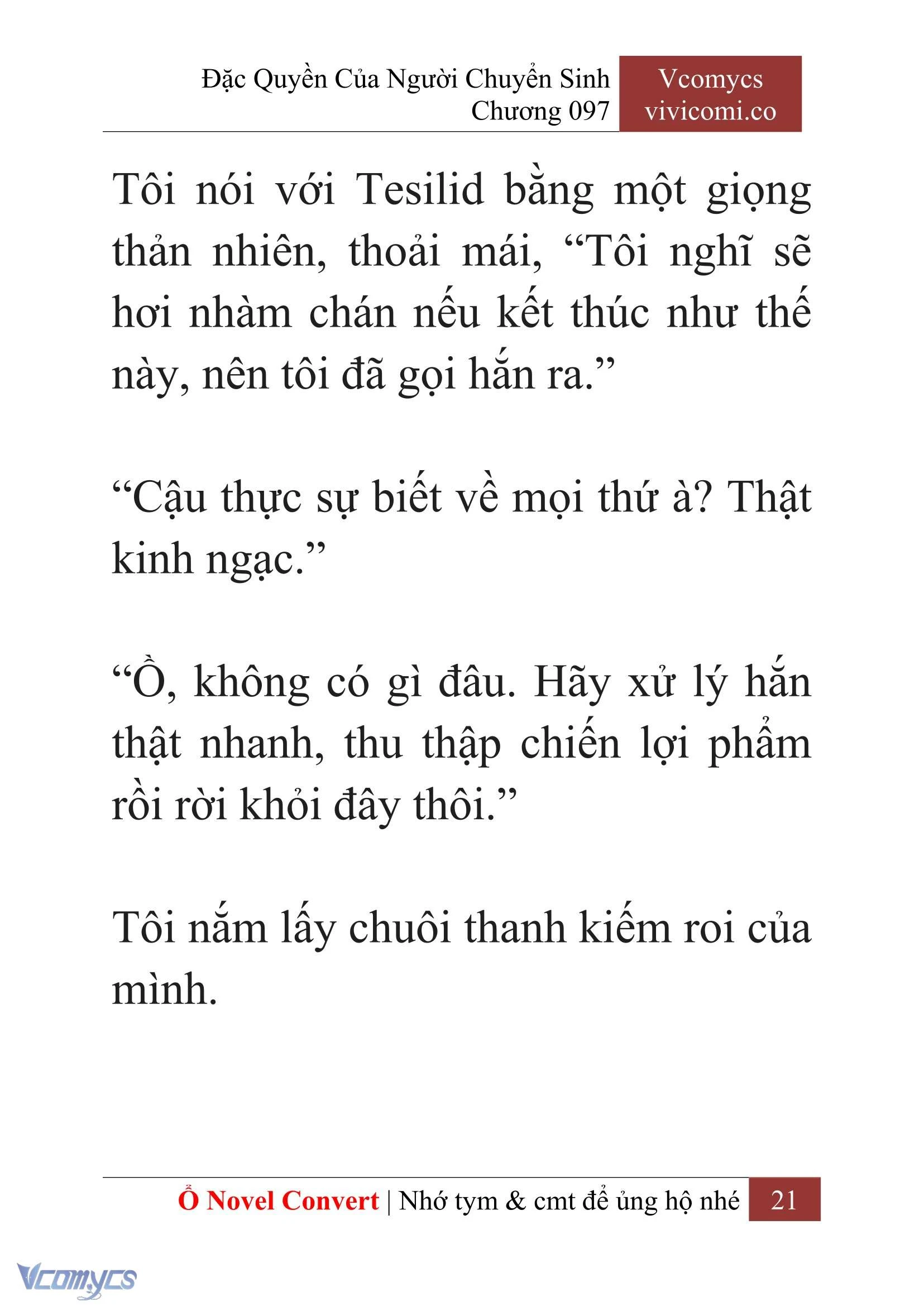 [Novel] Đặc Quyền Của Người Chuyển Sinh Chapter  97 - 23